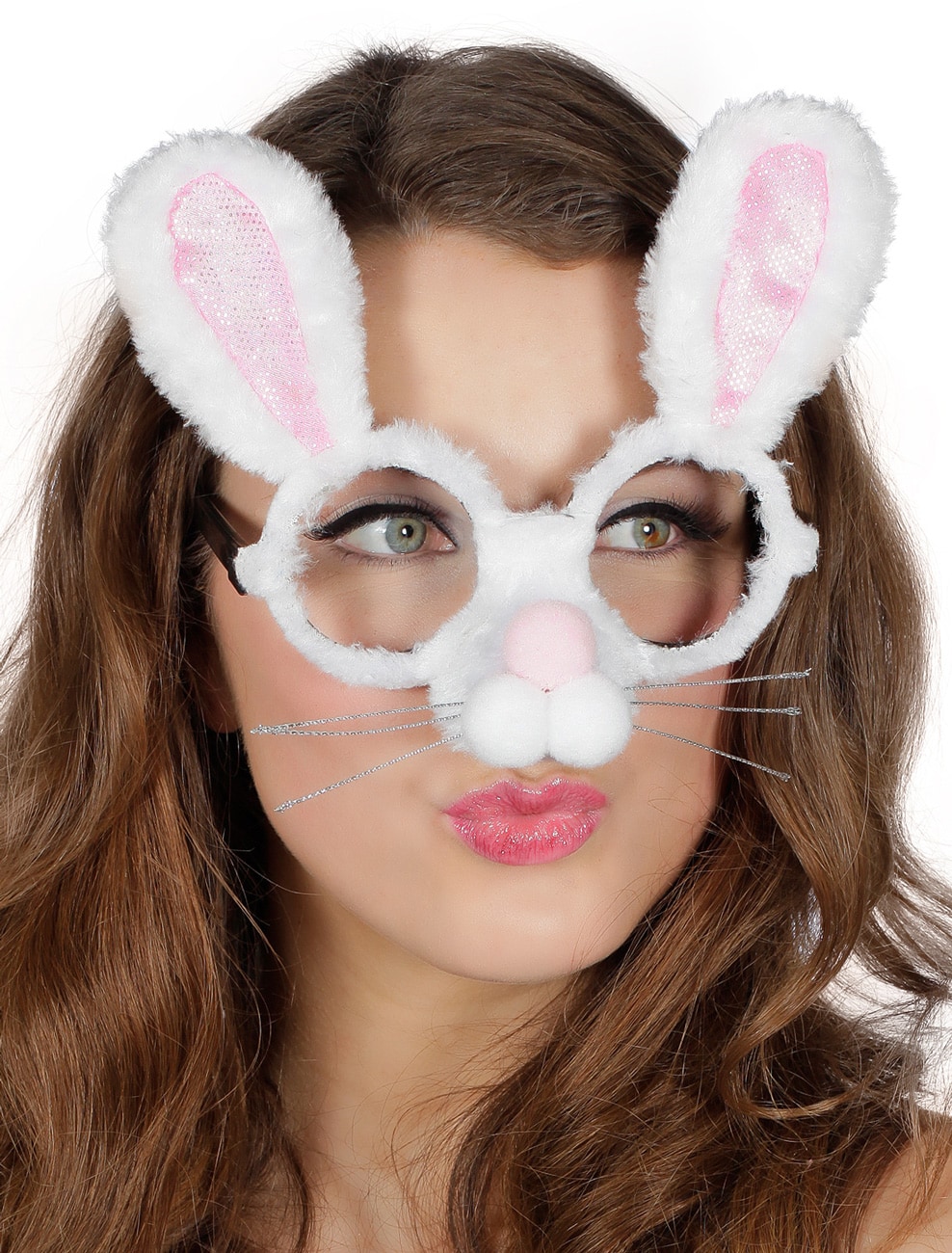 Brille Bunny weiß/rosa