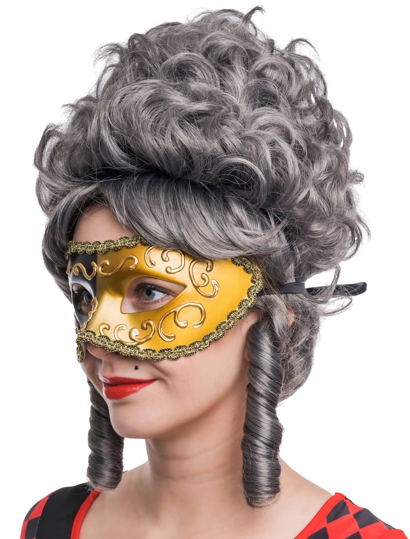 Zweifarbige venezianische Maske gold/schwarz