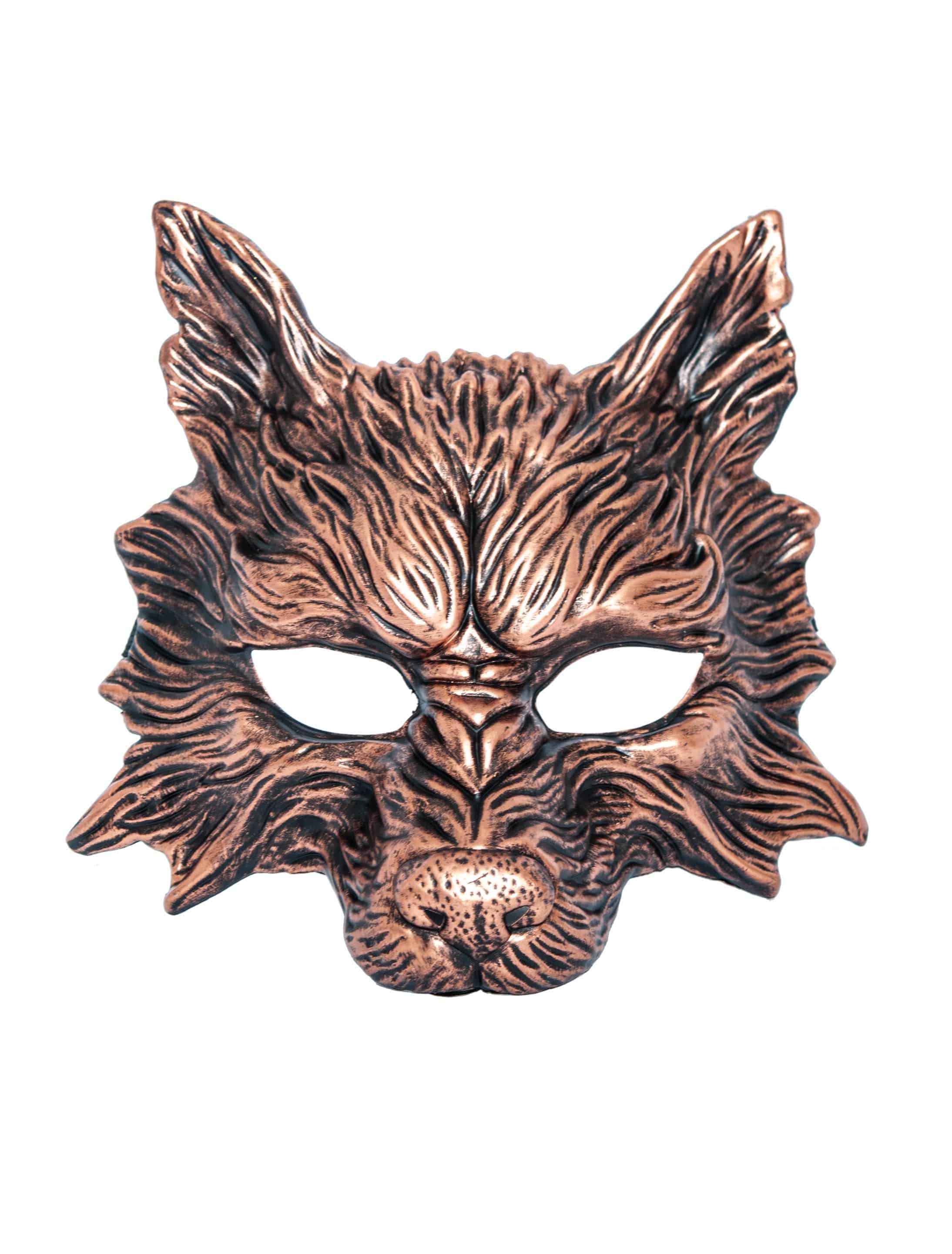 Maske Wolf kupfer