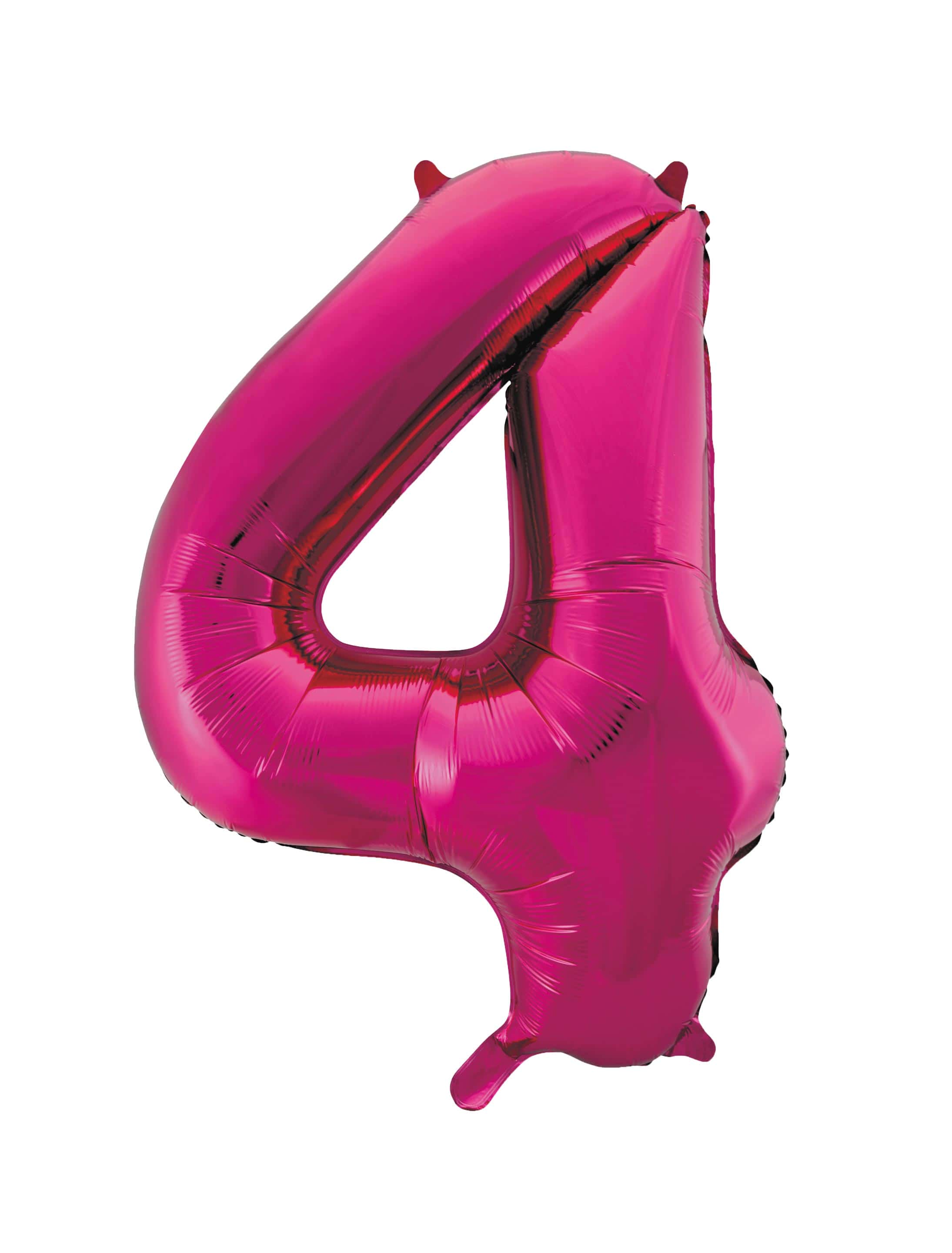 Folienballon Zahl 4 L pink