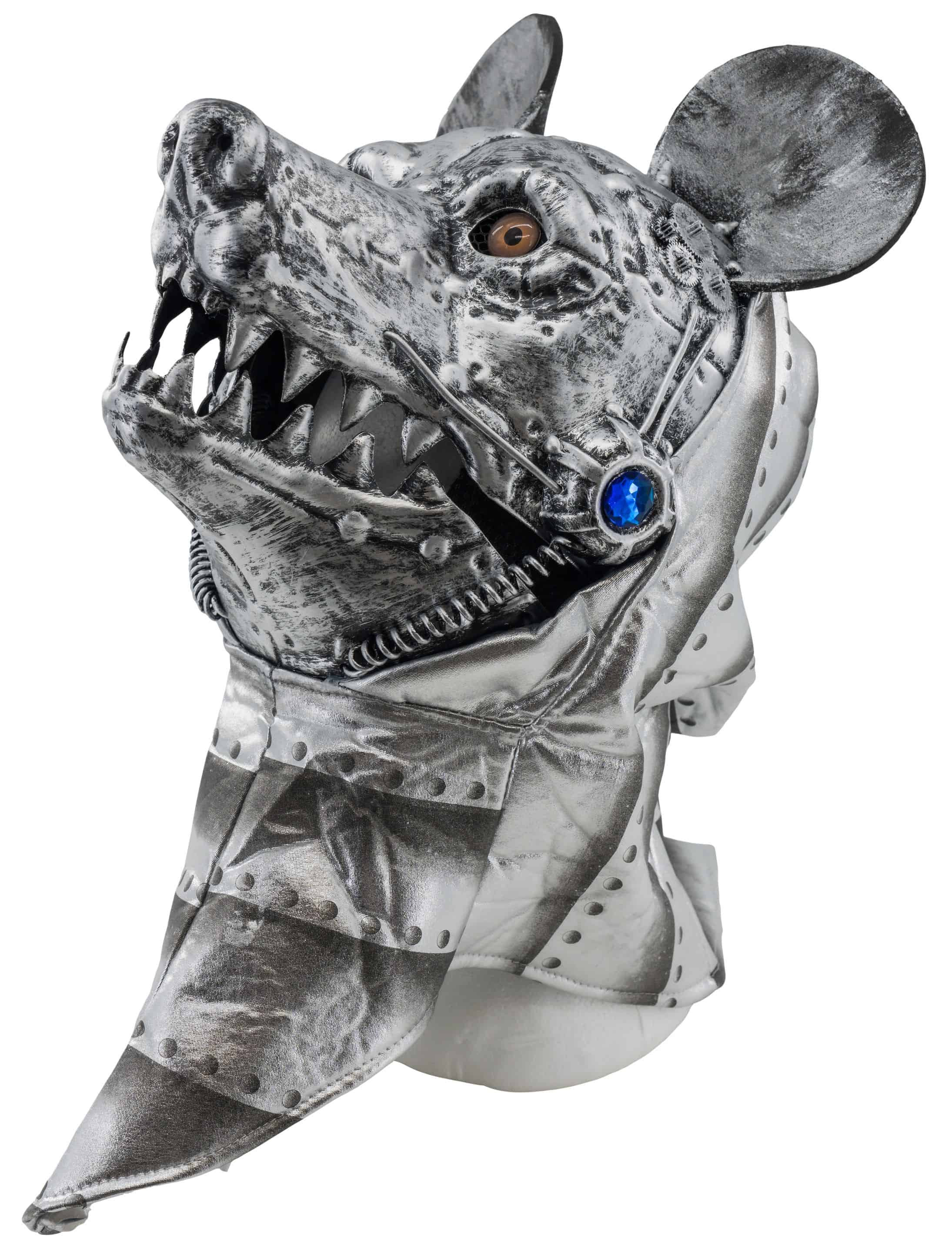 Vollmaske Roboterbär silber Vollmaske Roboterbär silber