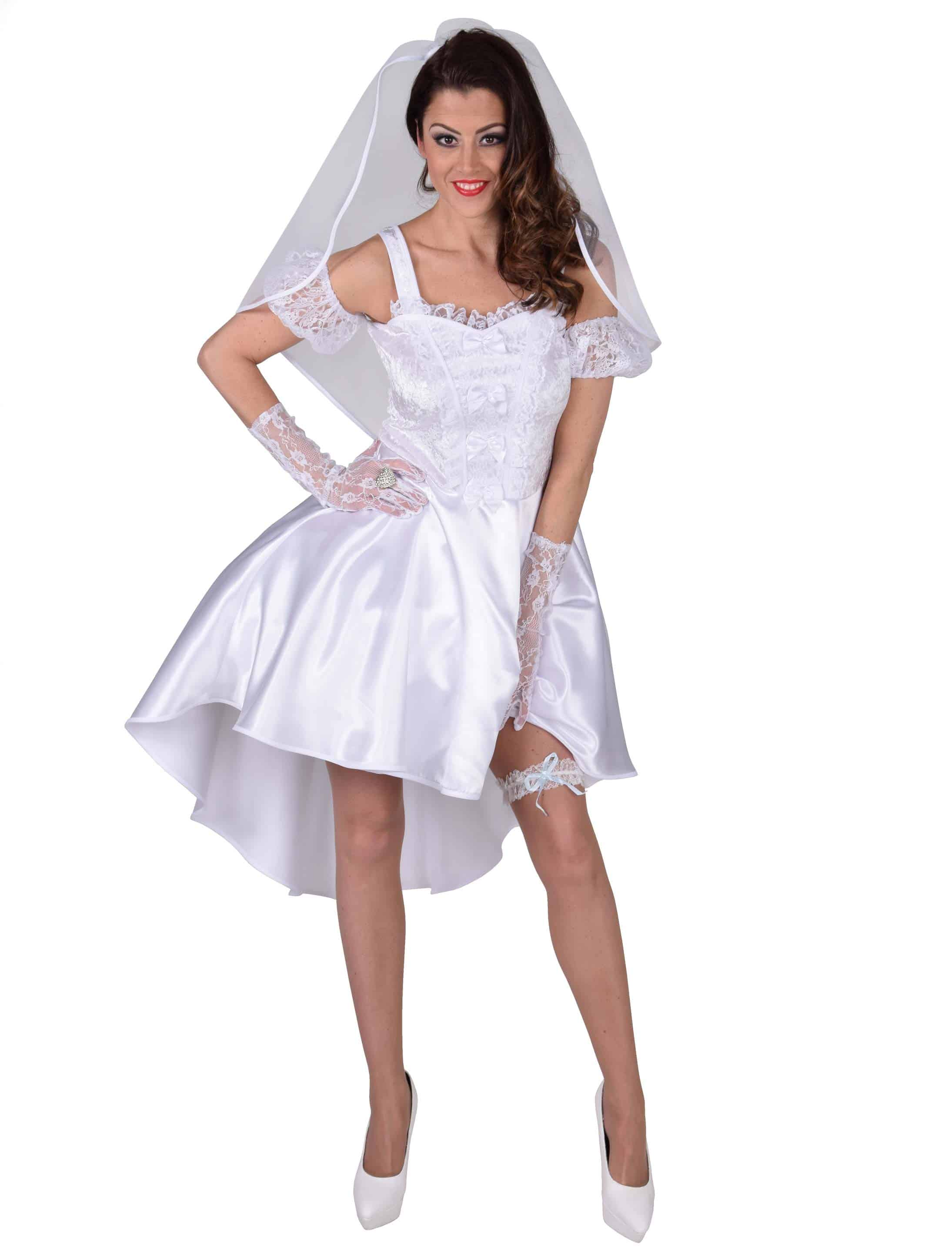 Kleid Sexy Braut deluxe Damen weiß M