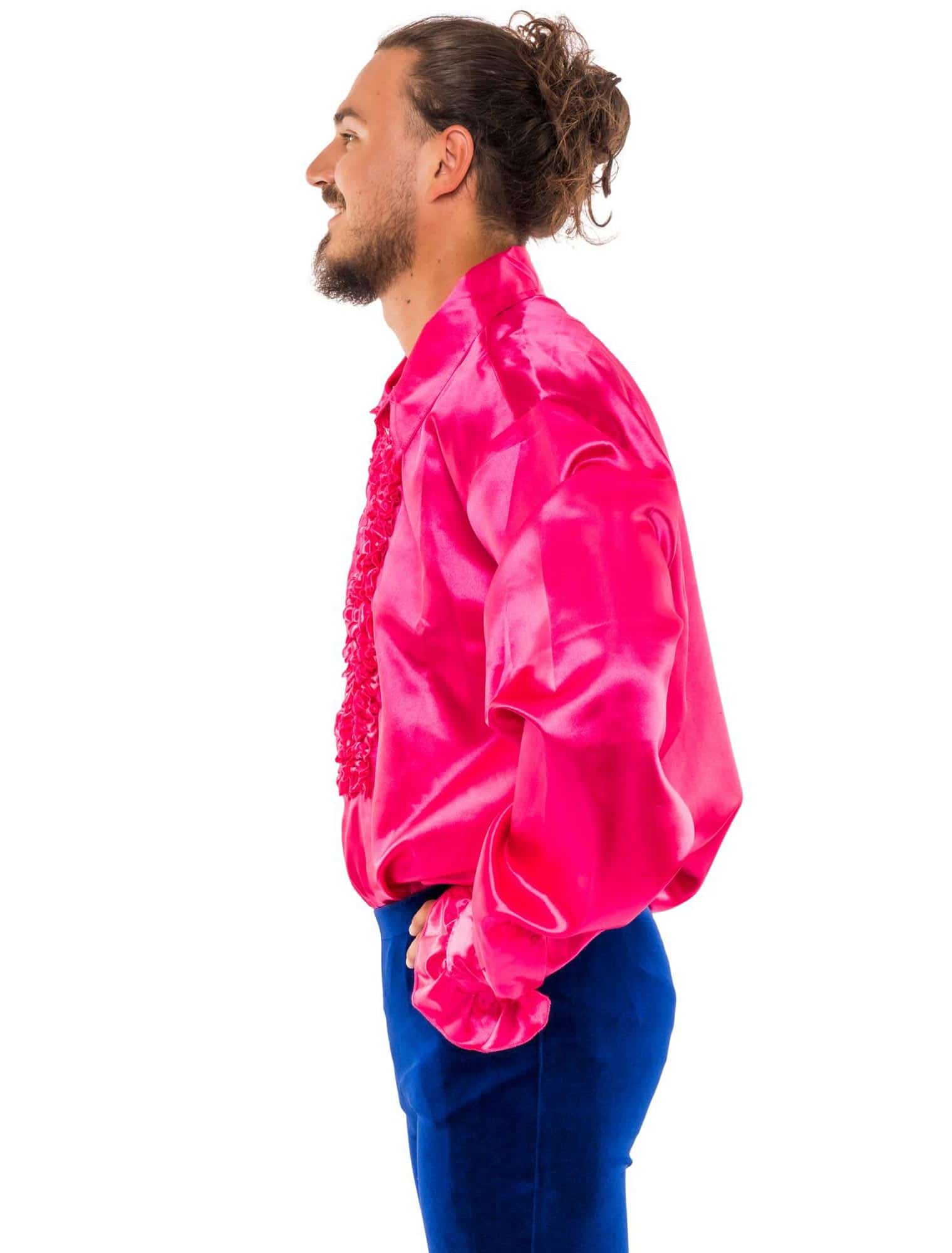 Hemd Satin Herren pink 2XL Hemd Satin Herren pink 2XL