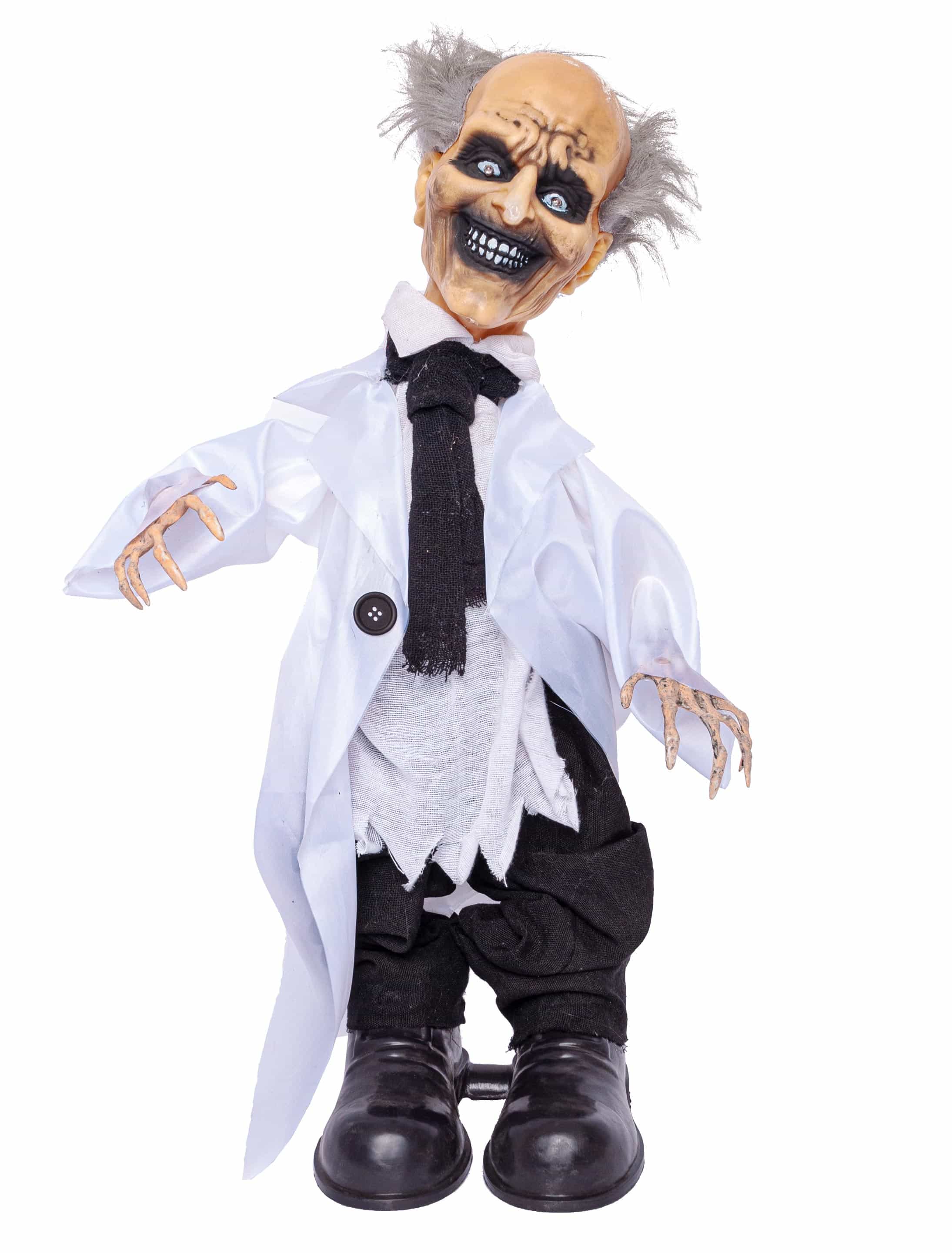 Horrorpuppe Professor stehend mit Funktion 65cm