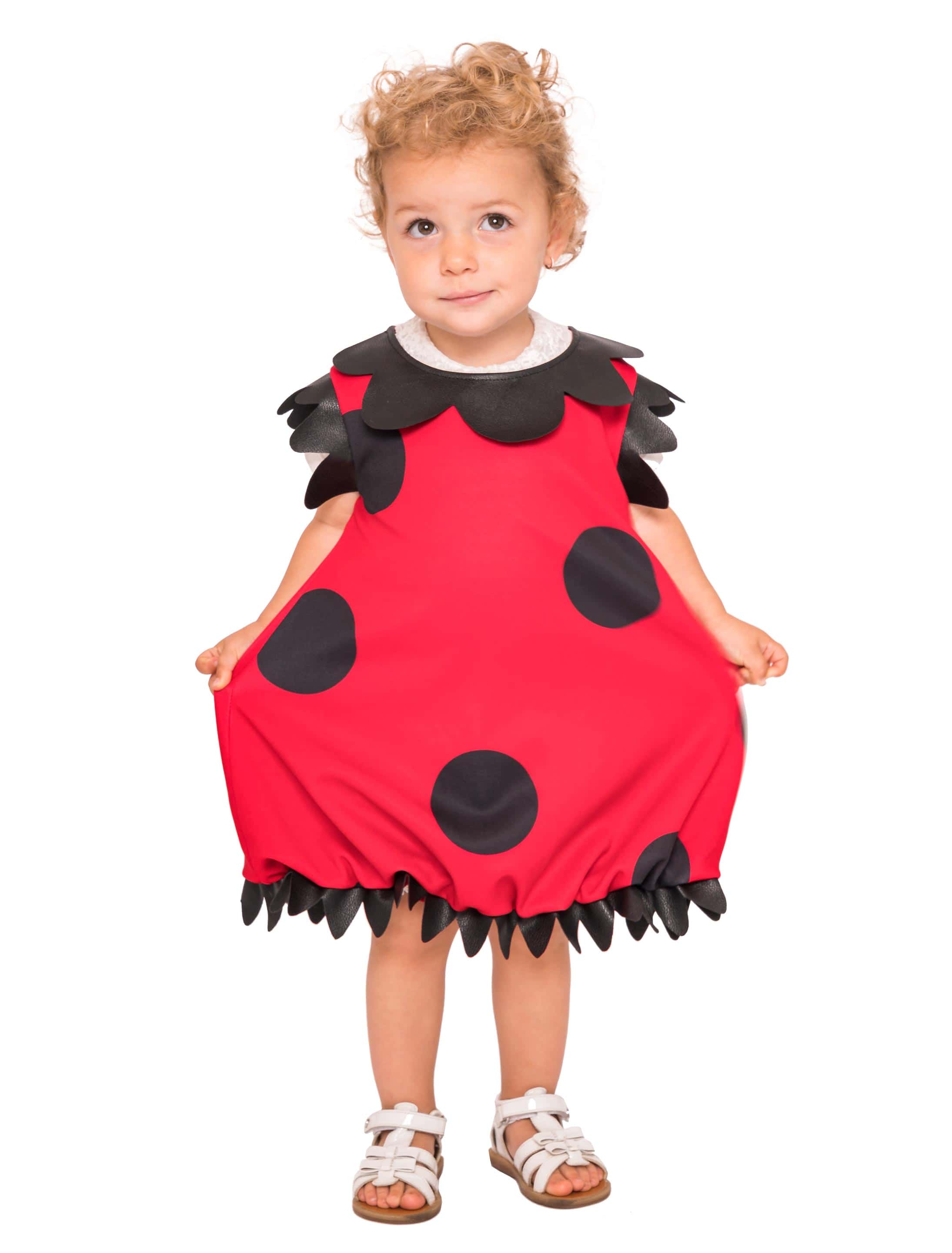 Kleid Marienkäfer Kinder ärmellos Mädchen schwarz/rot 86