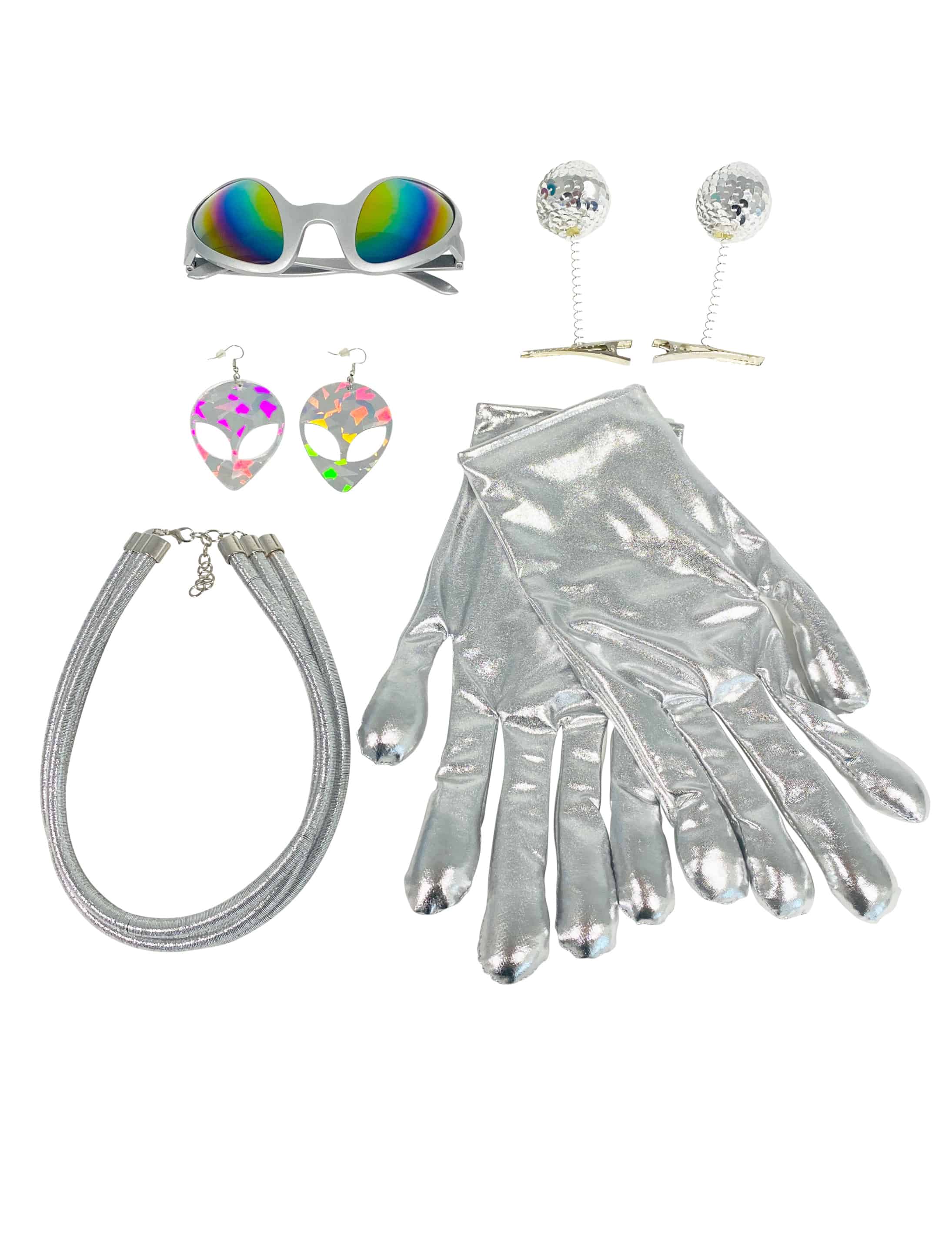 Alien Set silber 5-tlg.