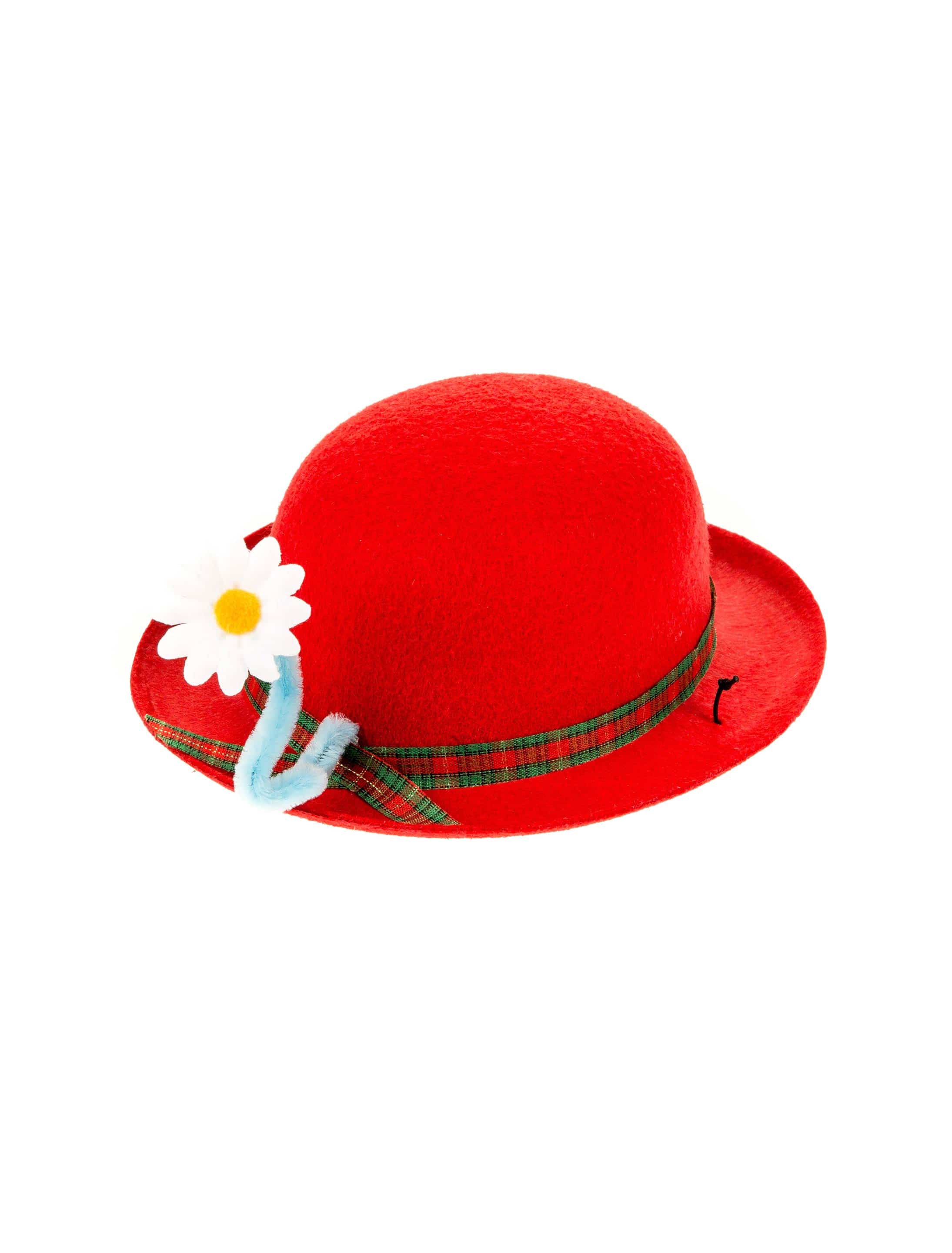 Midi Melone mit Blume an Draht rot one size