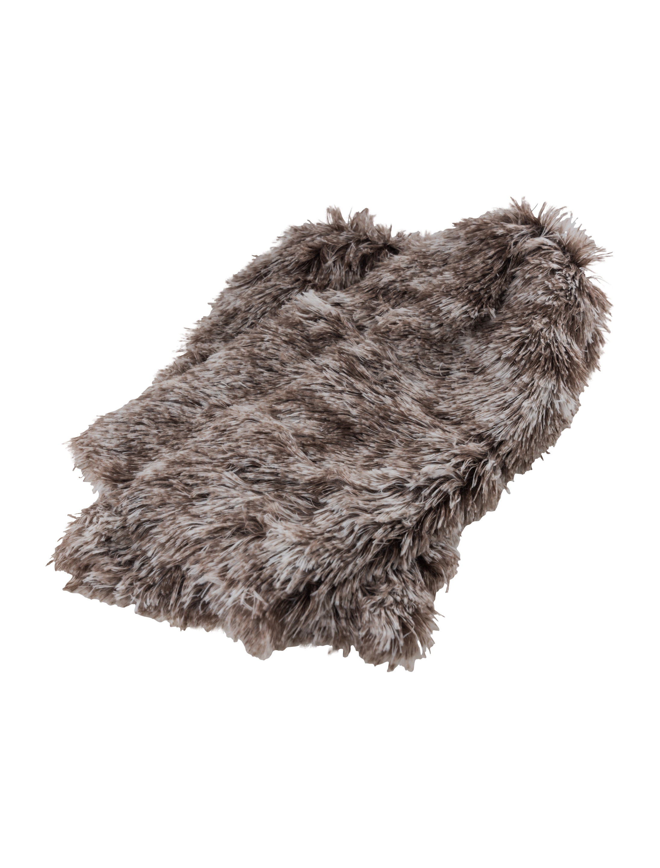 Beinstulpen Plüsch 38cm braun/weiß one size