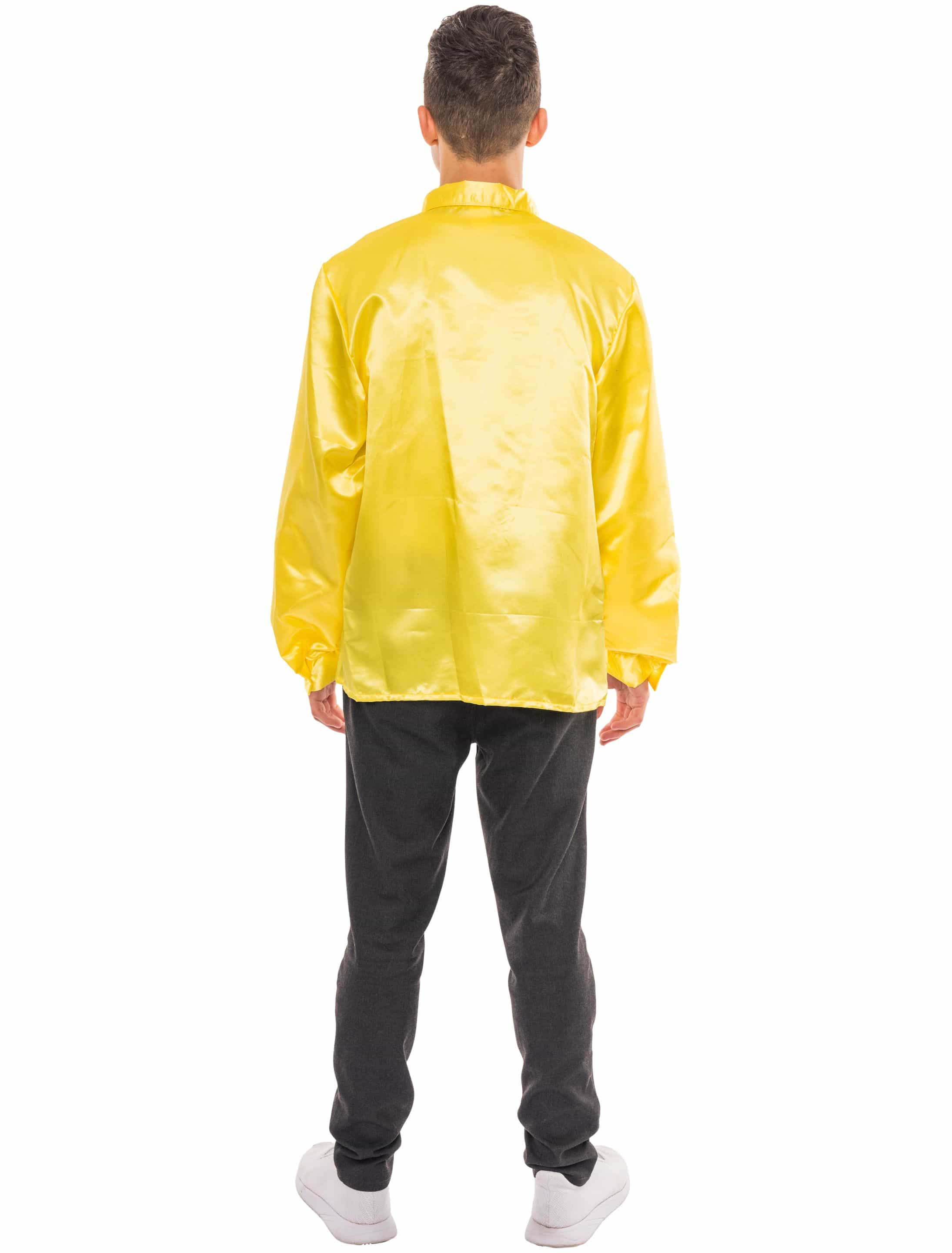 Discohemd Herren gelb S Discohemd Herren gelb S