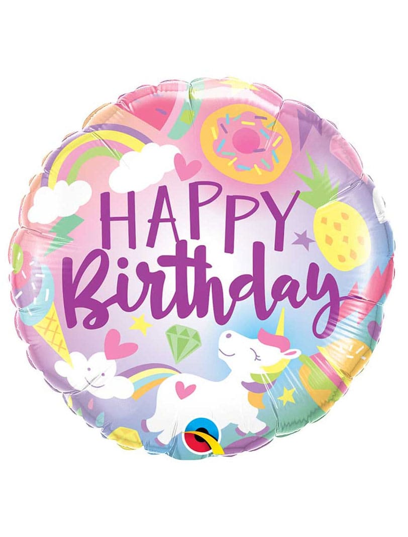 Folienballon Happy Birthday Einhorn S