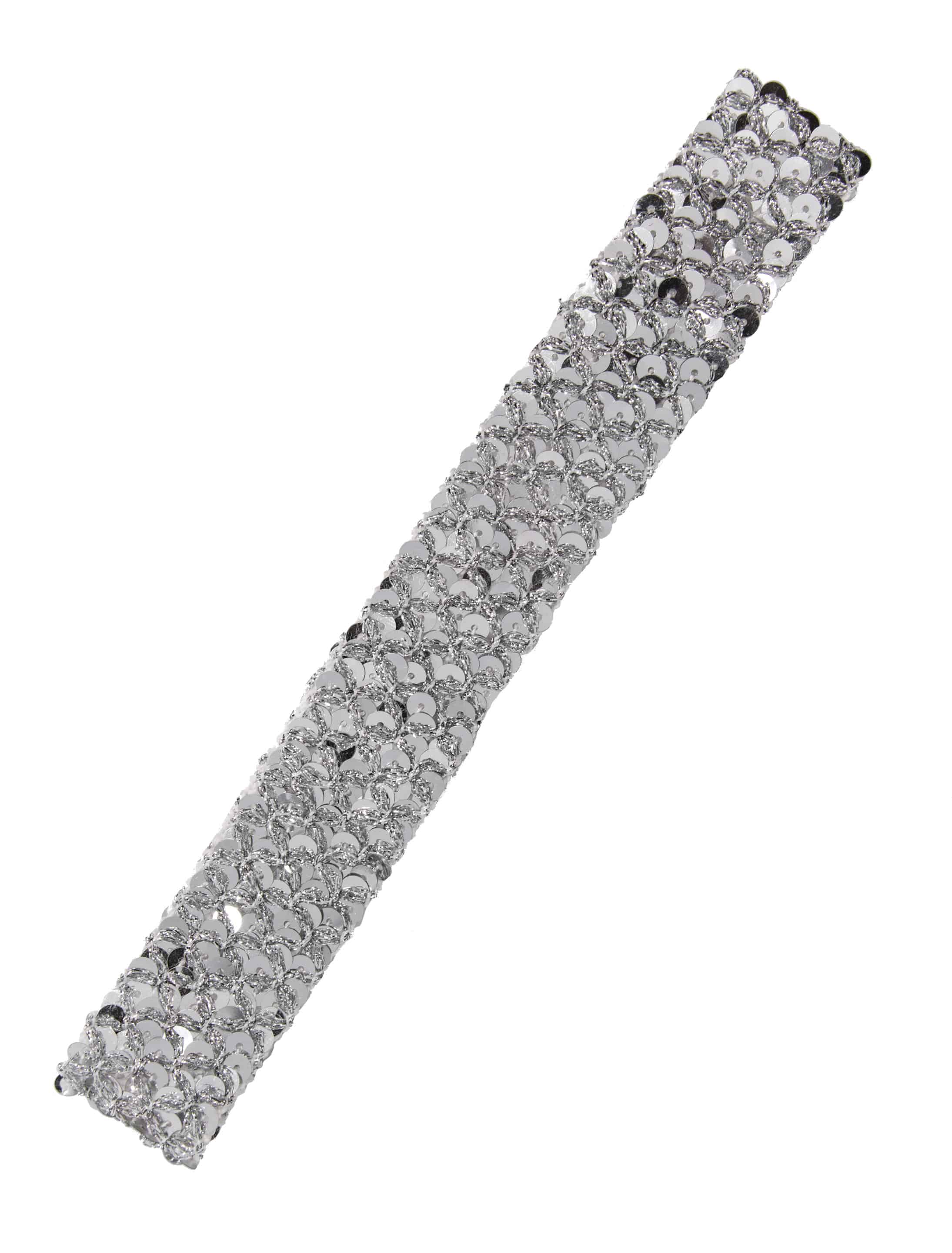 Stirnband Disco Pailletten silber