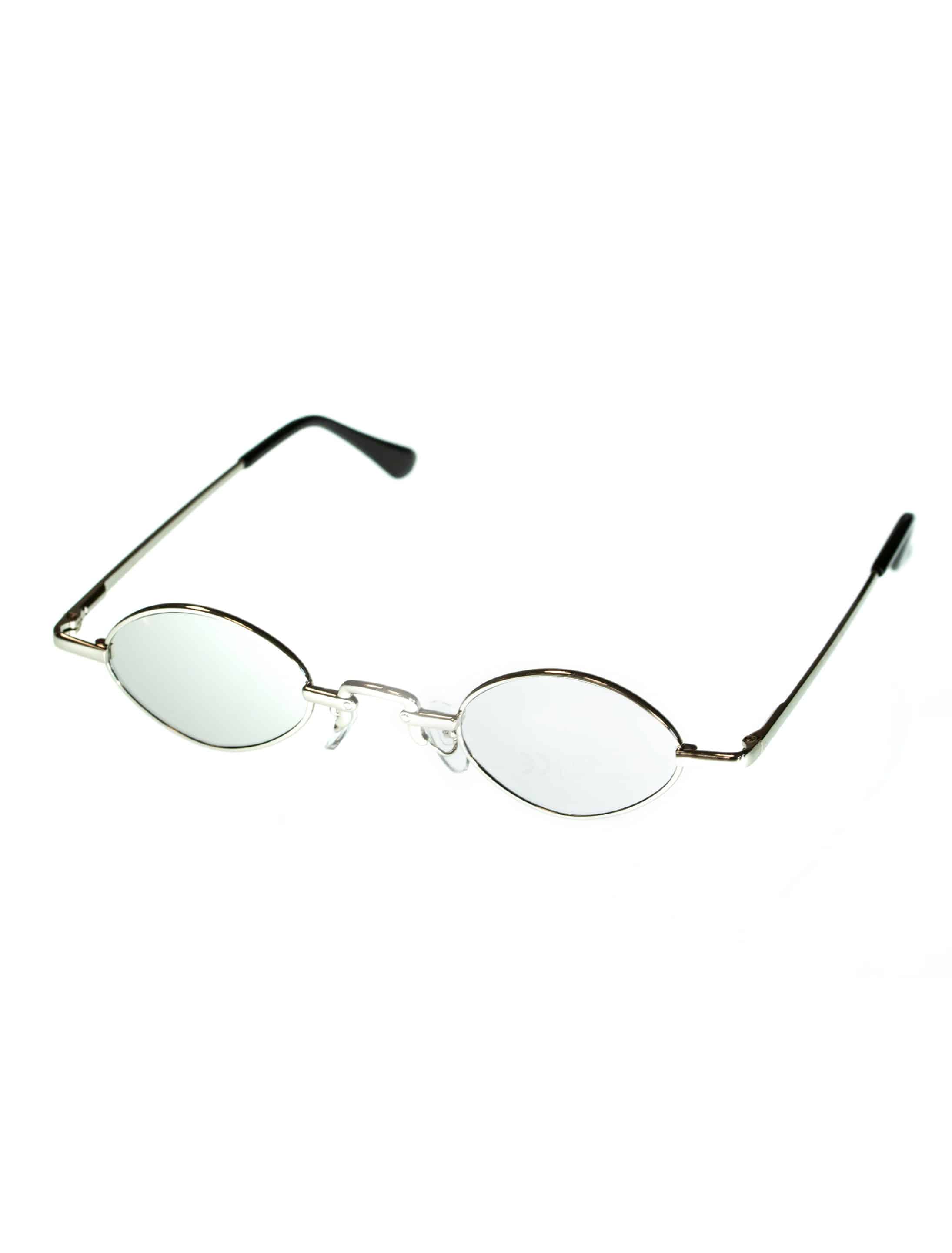 Brille silber mit Spiegelglas silber