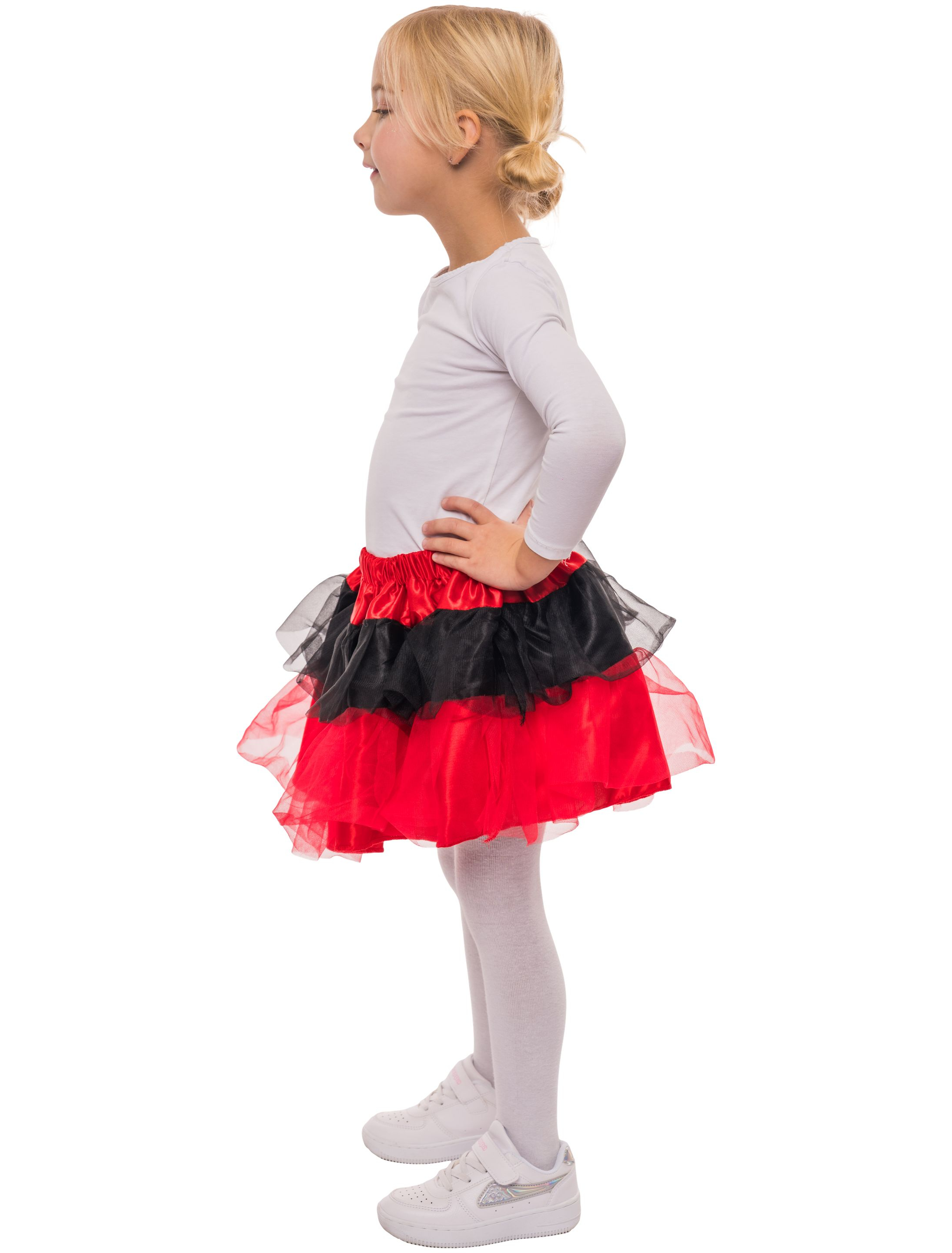 Petticoat Kinder Damen schwarz/rot one size