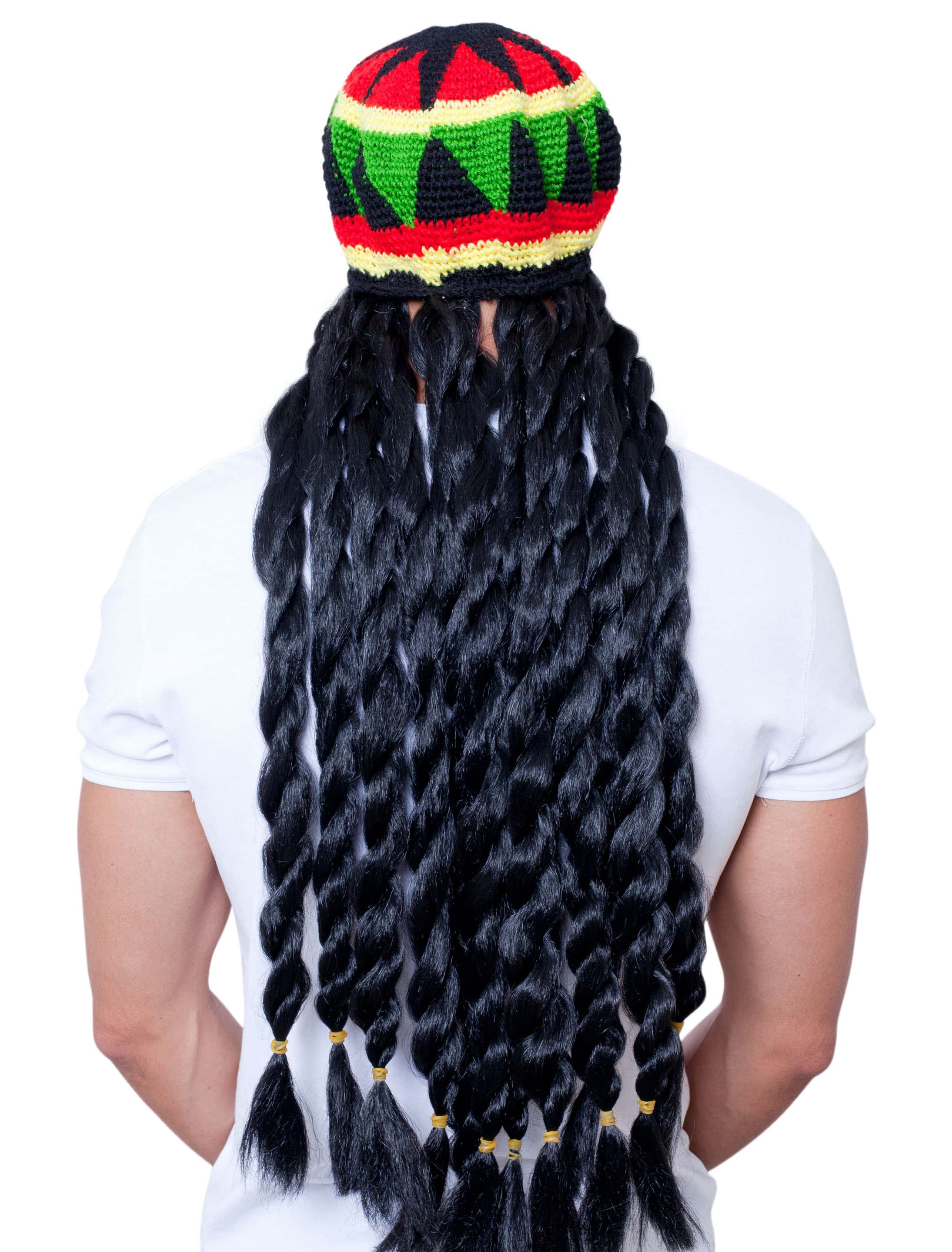 Perücke Dreadlocks mit Mütze