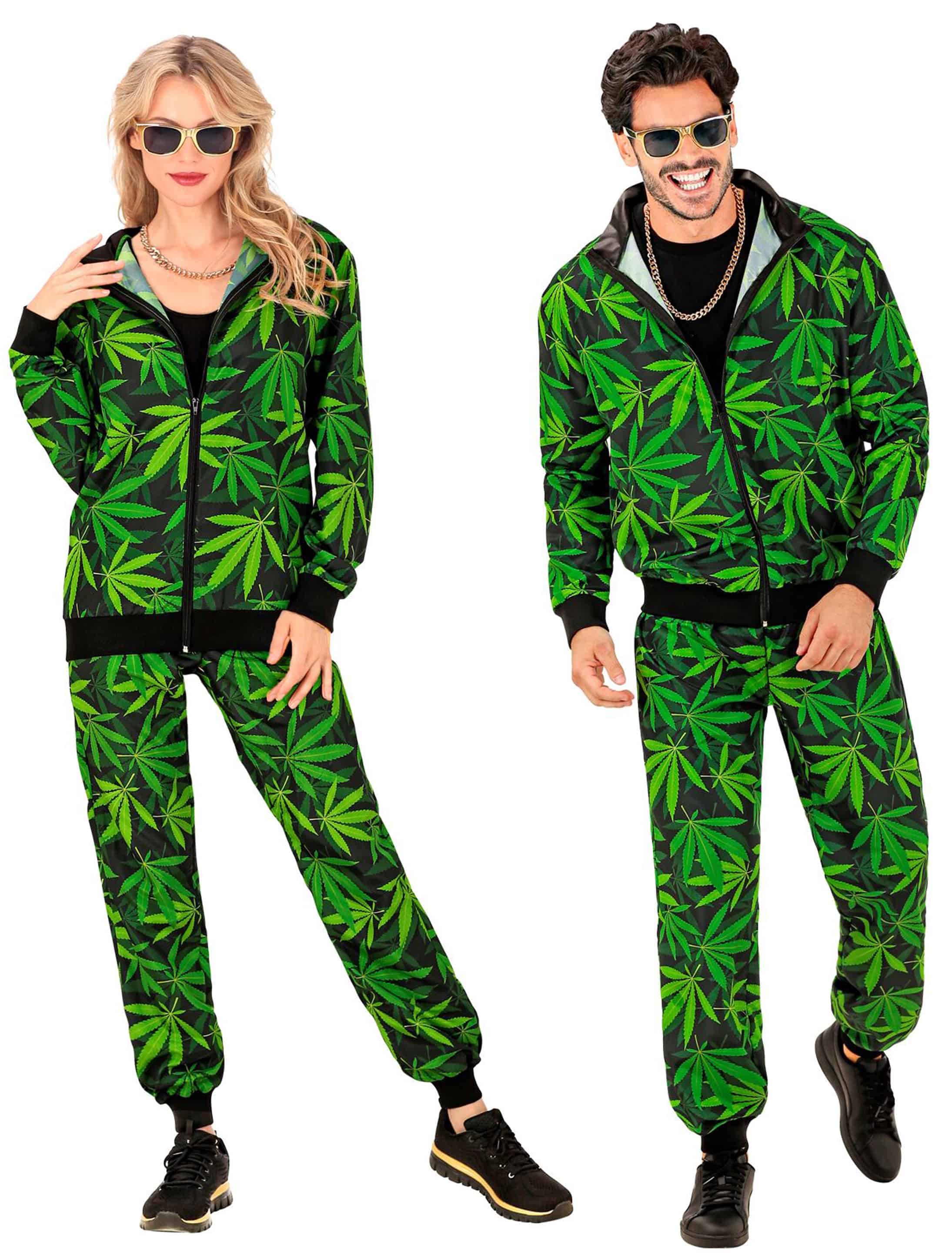 Jogginganzug Ganja Herren schwarz/grün 2XL