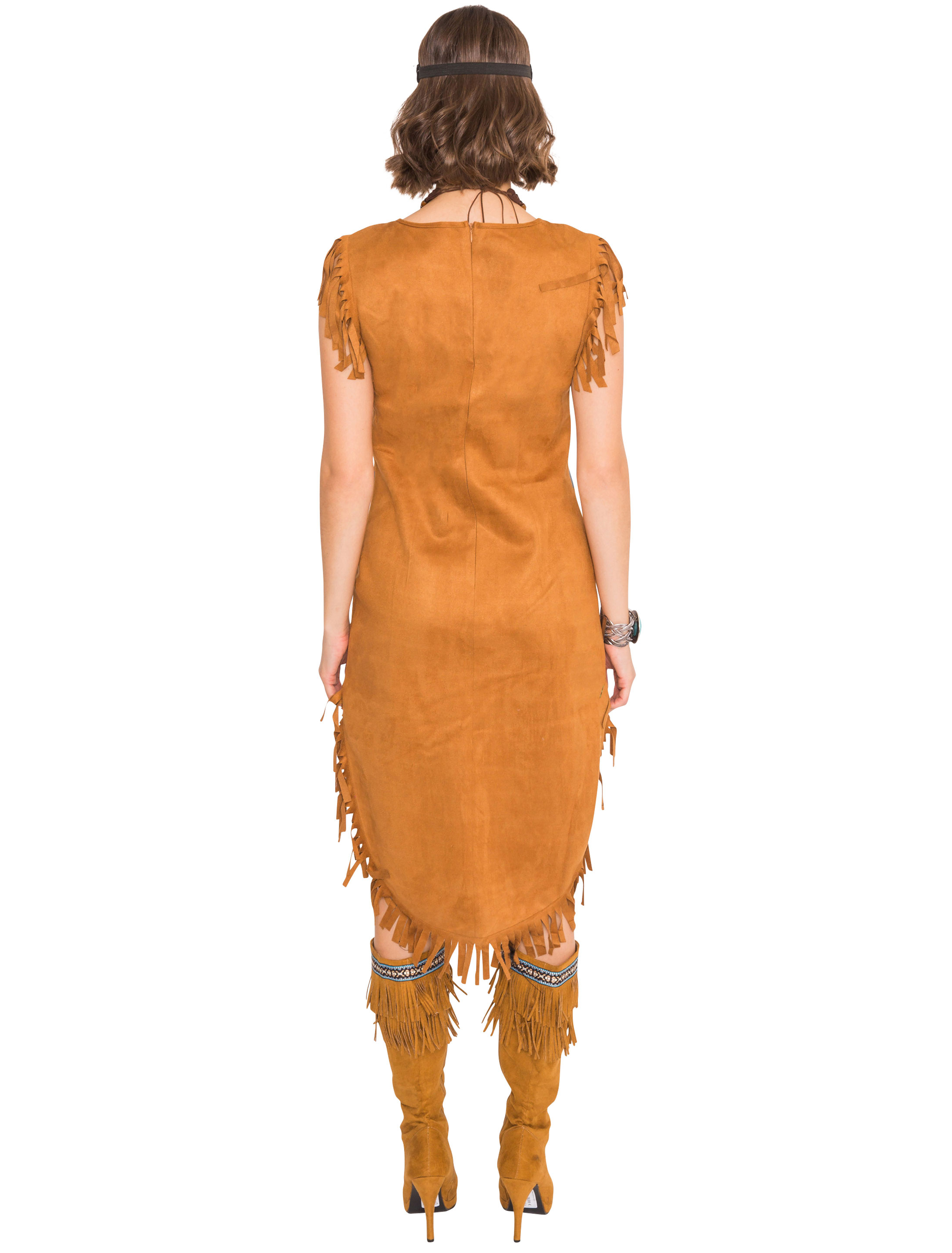 Kleid Indianerin Lakota braun XL