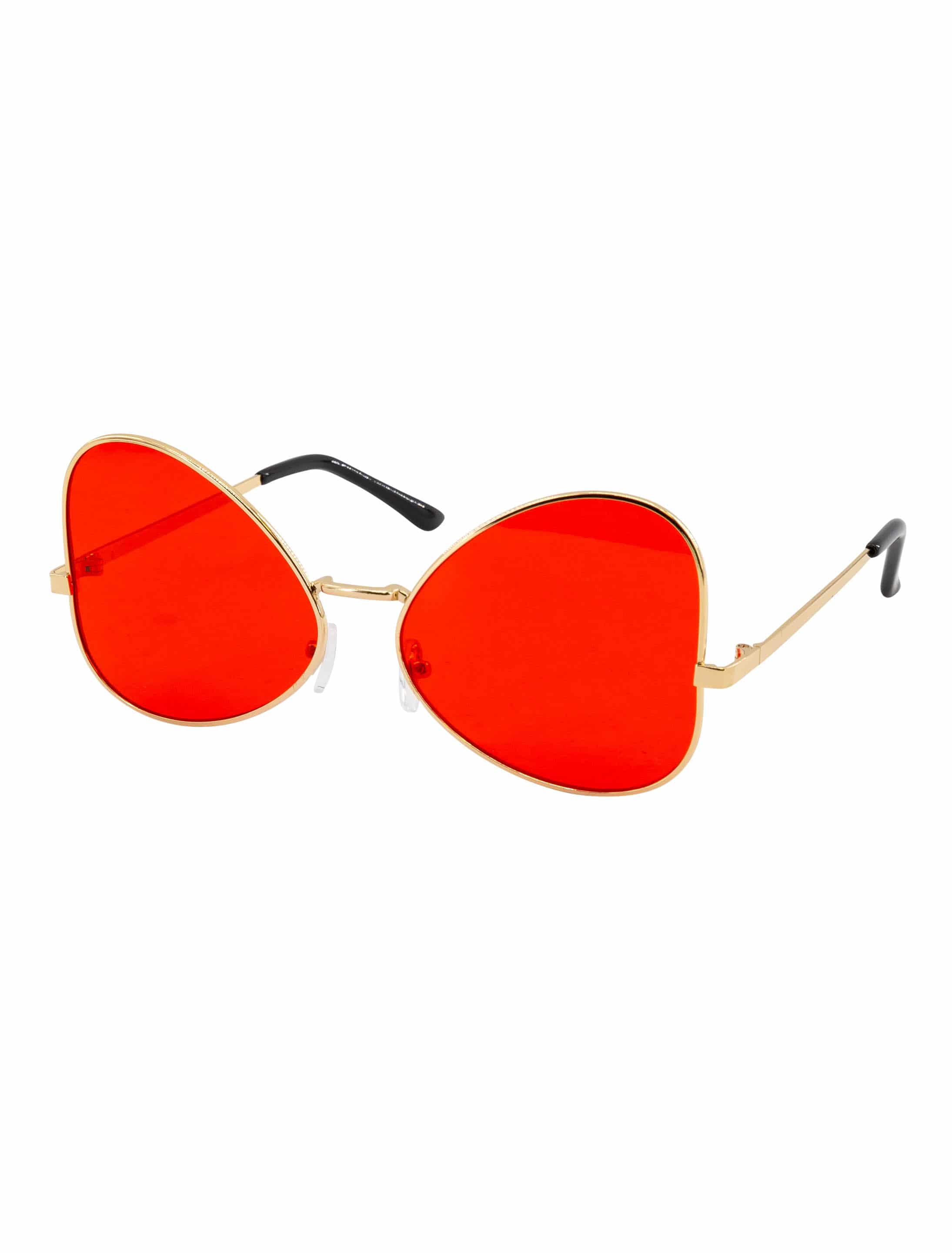 Brille mit roten Gläsern rot/gold