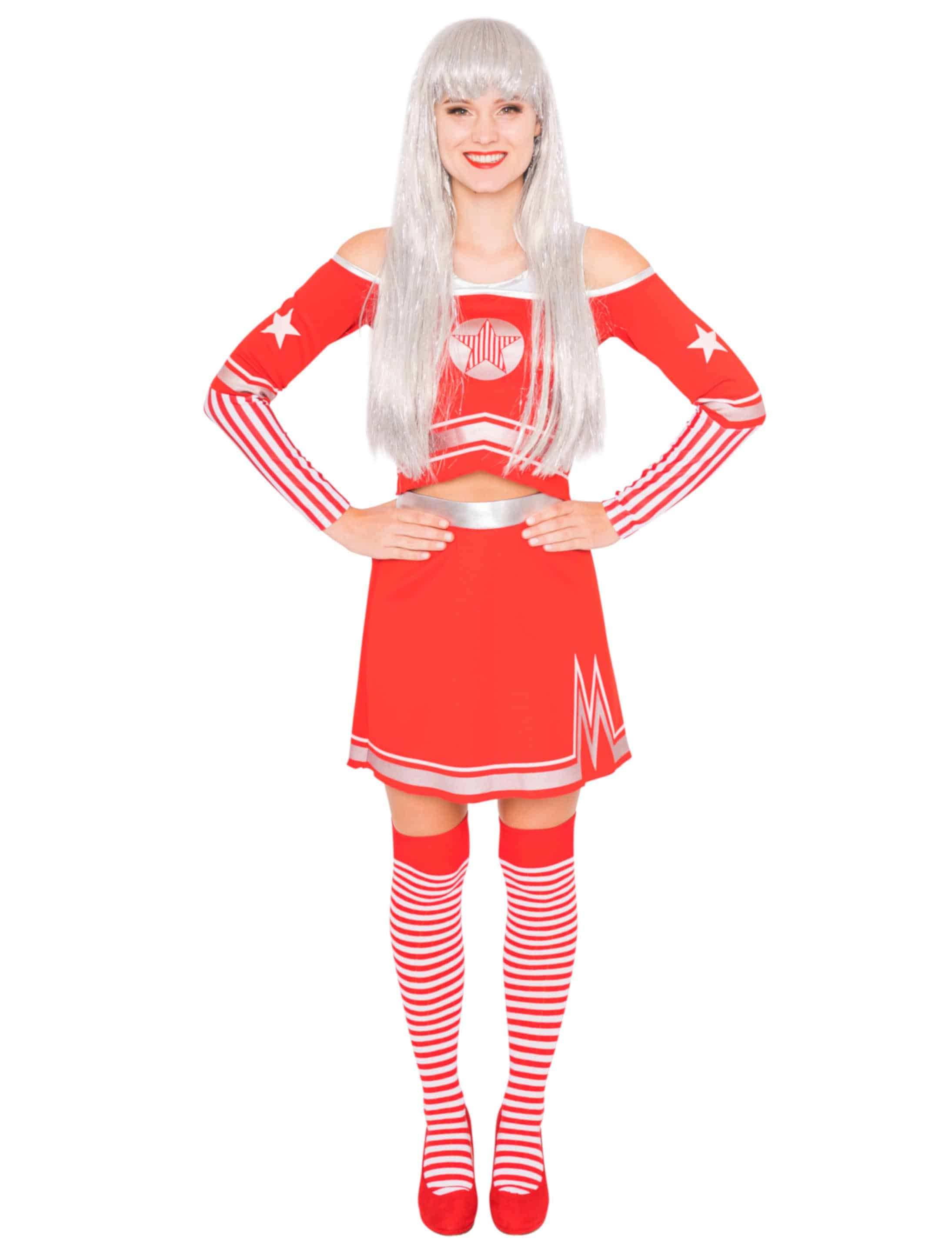 Cheerleader Damen 2-tlg. Damen rot L