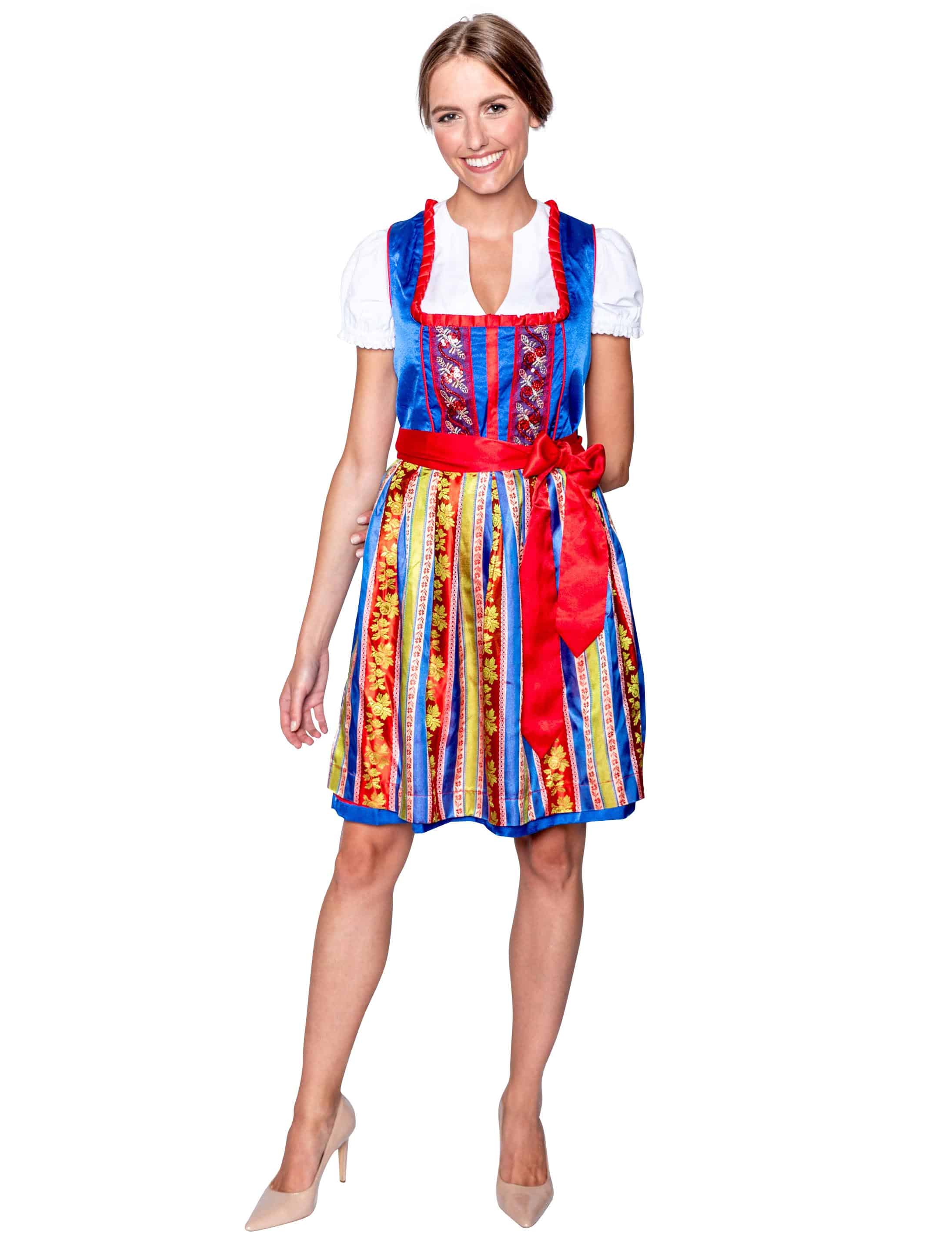 Dirndl Lola Damen blau/rot 44