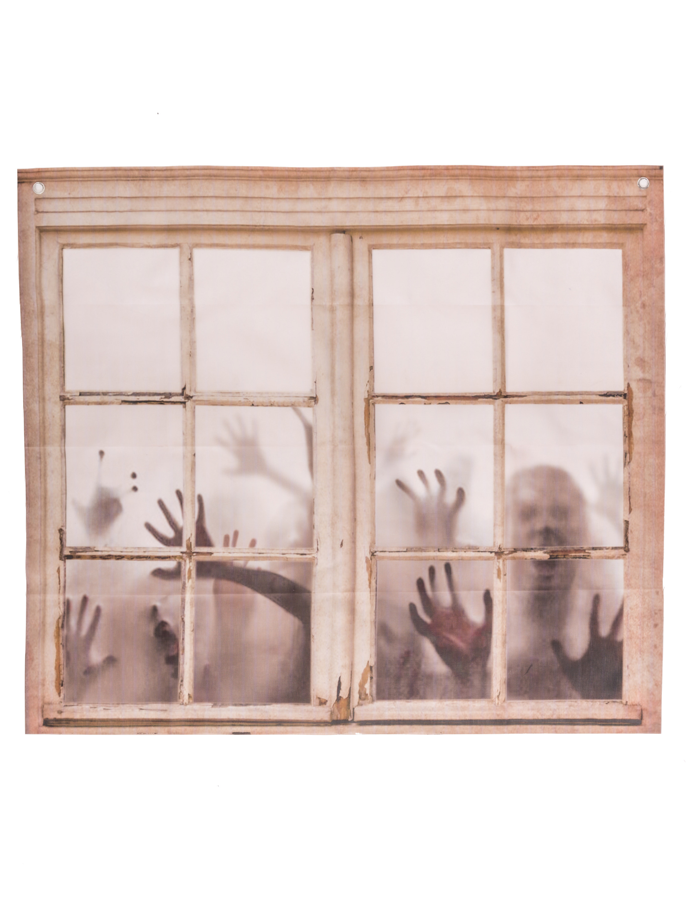 Dekotuch Fenster mit Händen