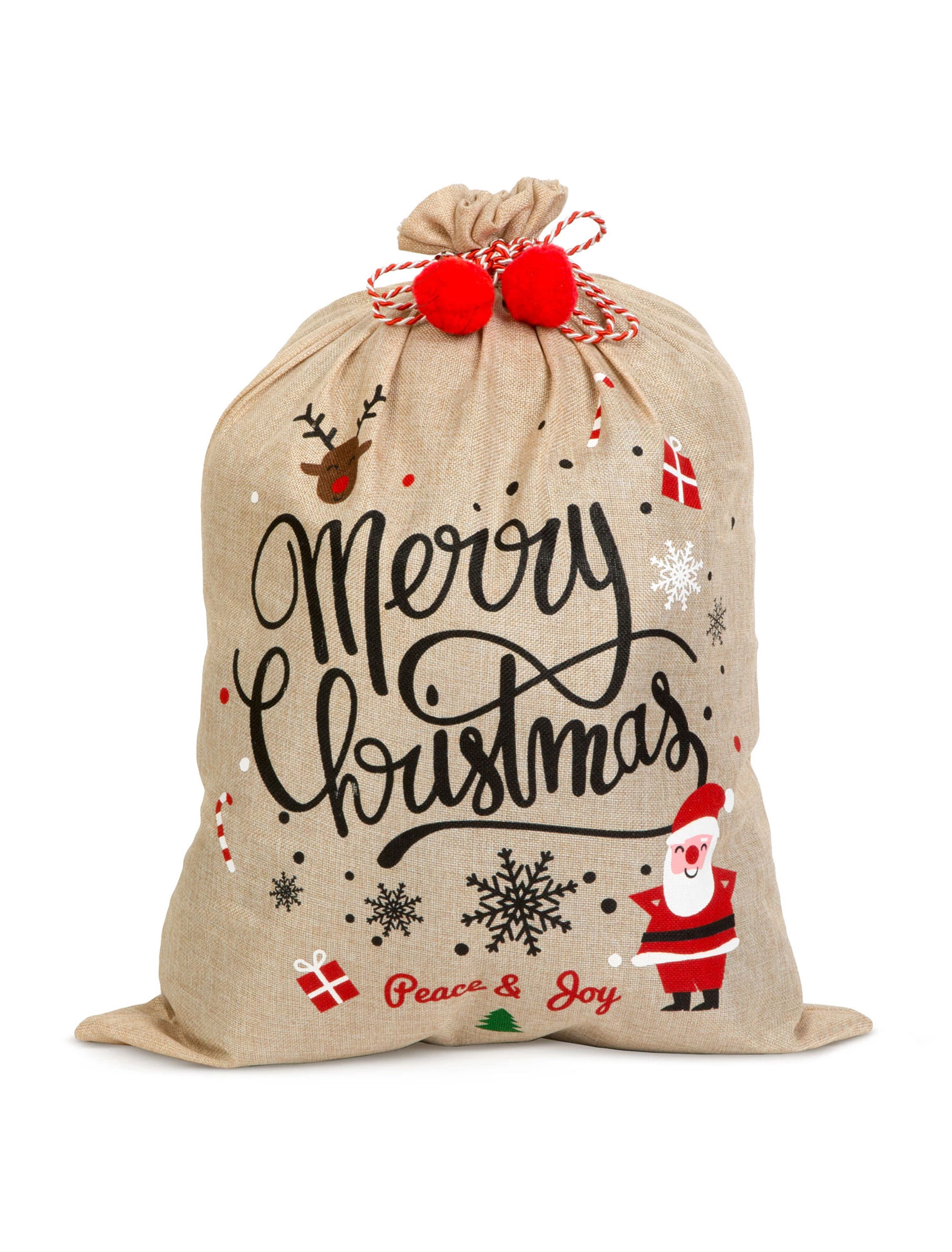 Jutesack Merry Christmas 70x50 cm braun | braun | keine Größe |  58716-036-000 | Dekofiguren