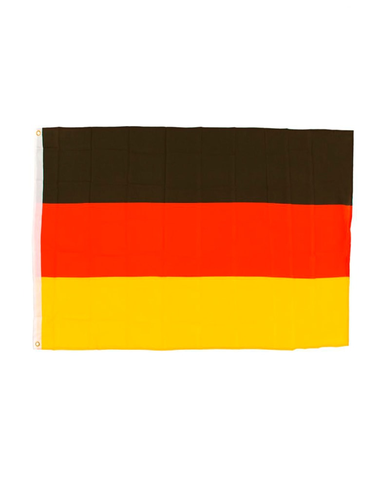 Deutschland-Autoflagge mit Stab, 45 x 30 cm - Auto Fahne schwarz