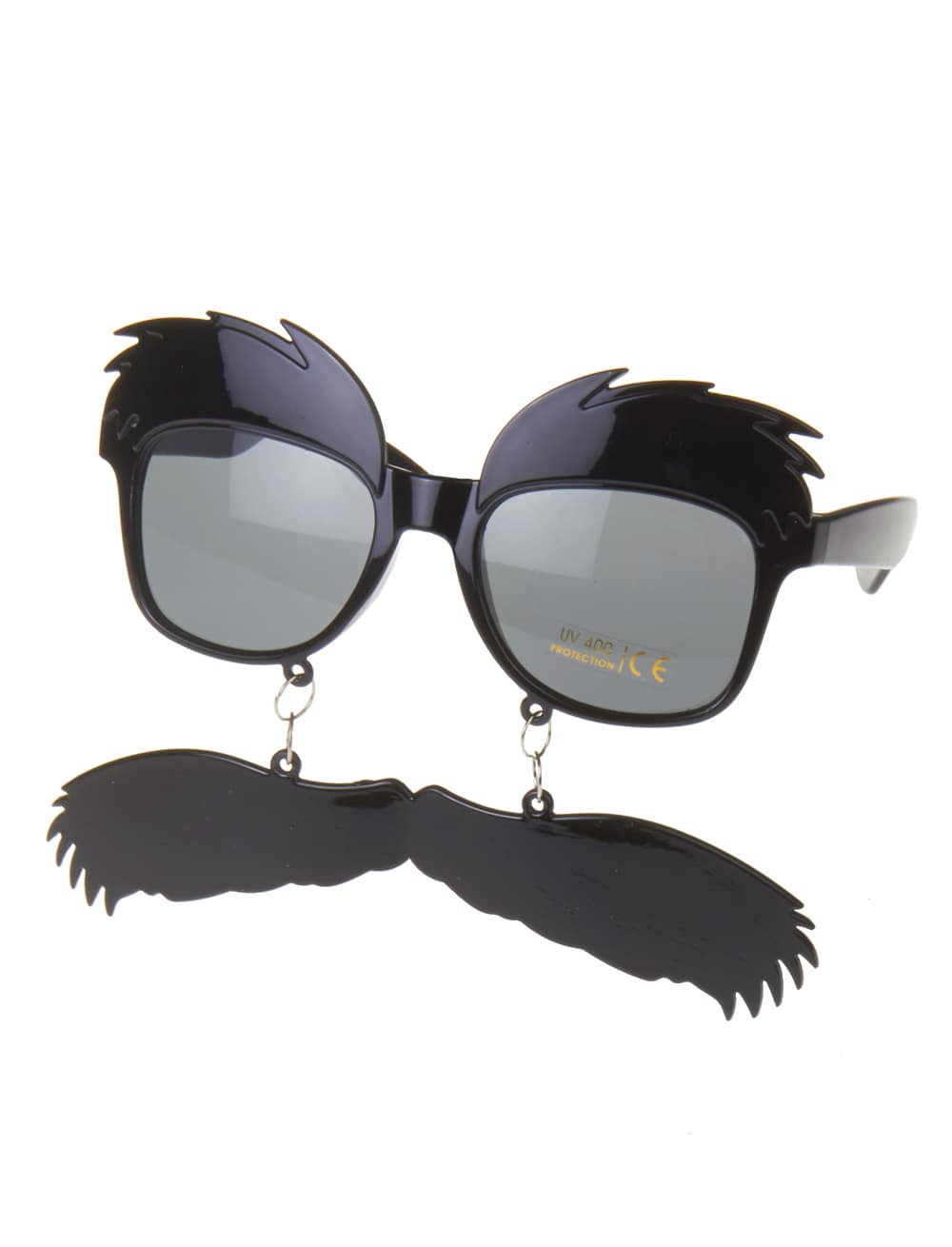 Brille mit Augenbrauen und Schnurrbart schwarz