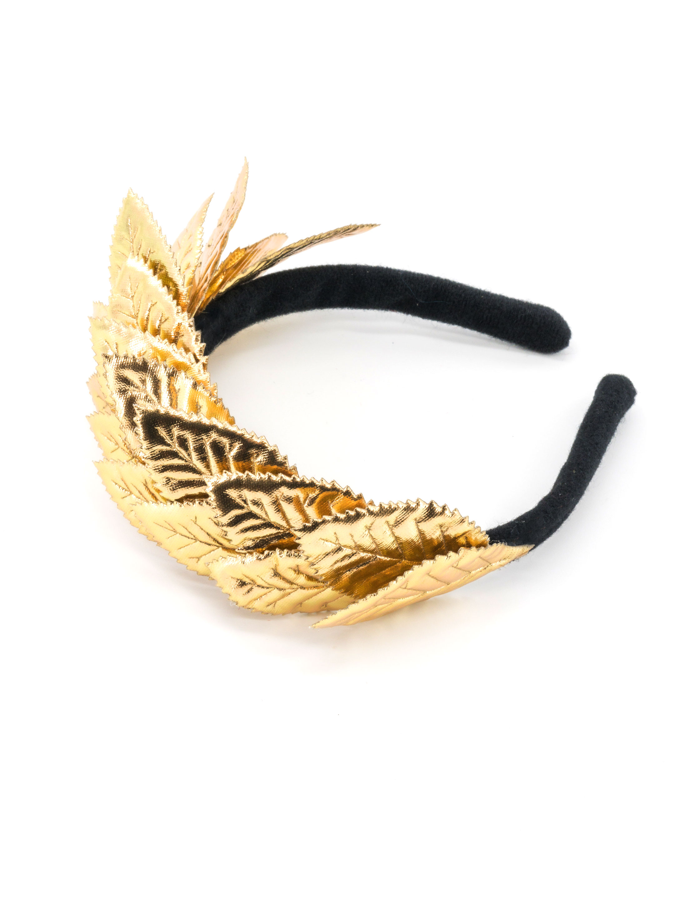 Haarreif mit Lorbeerblättern gold