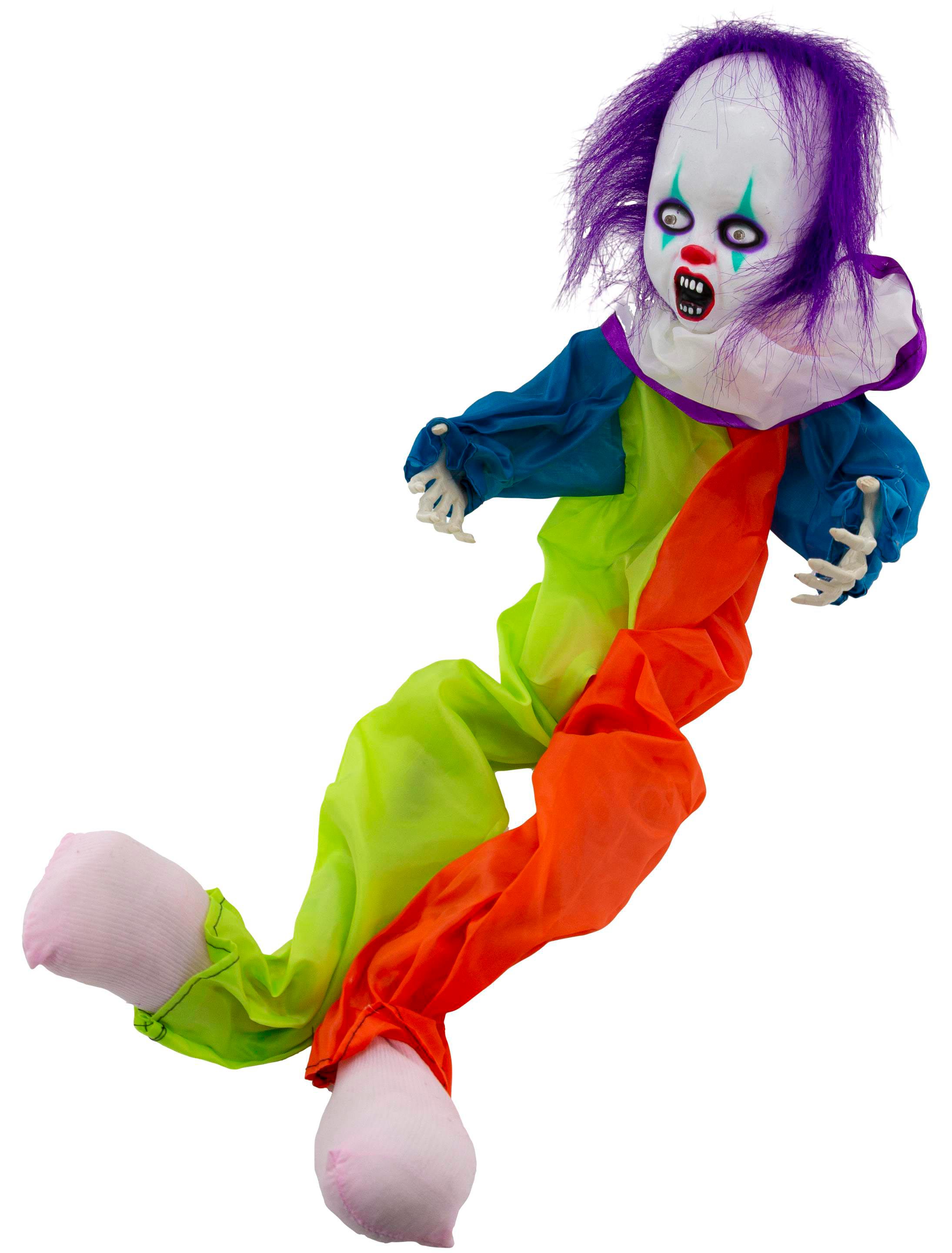 Clown mit tretenden Beinen bunt Clown mit tretenden Beinen bunt