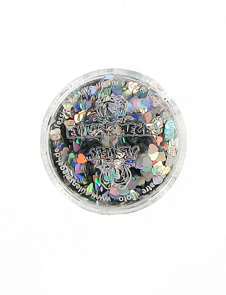 Glitzer Herzen silber 6g