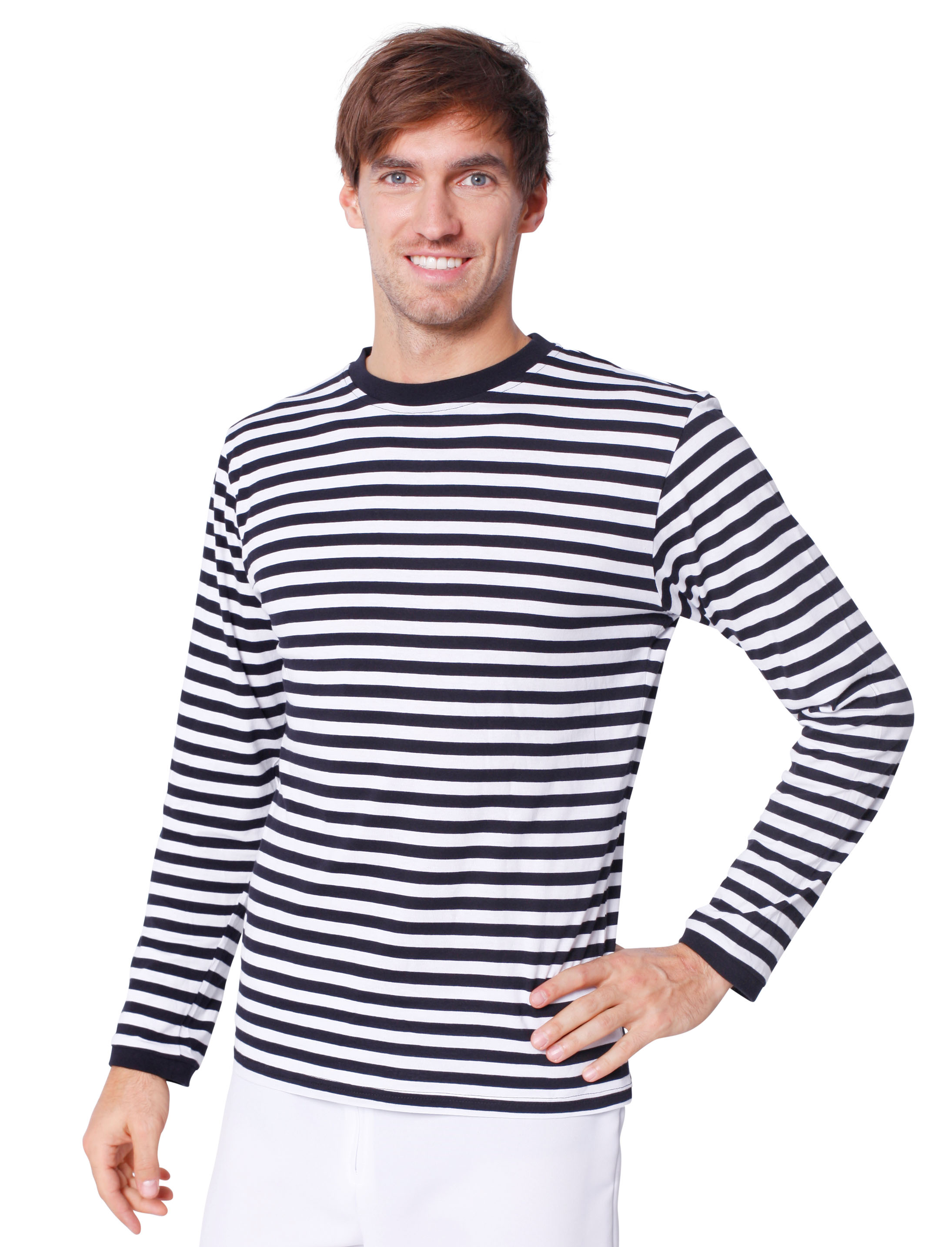 Ringelpulli langarm schwarz/weiß 3XL Ringelpulli langarm schwarz/weiß 3XL