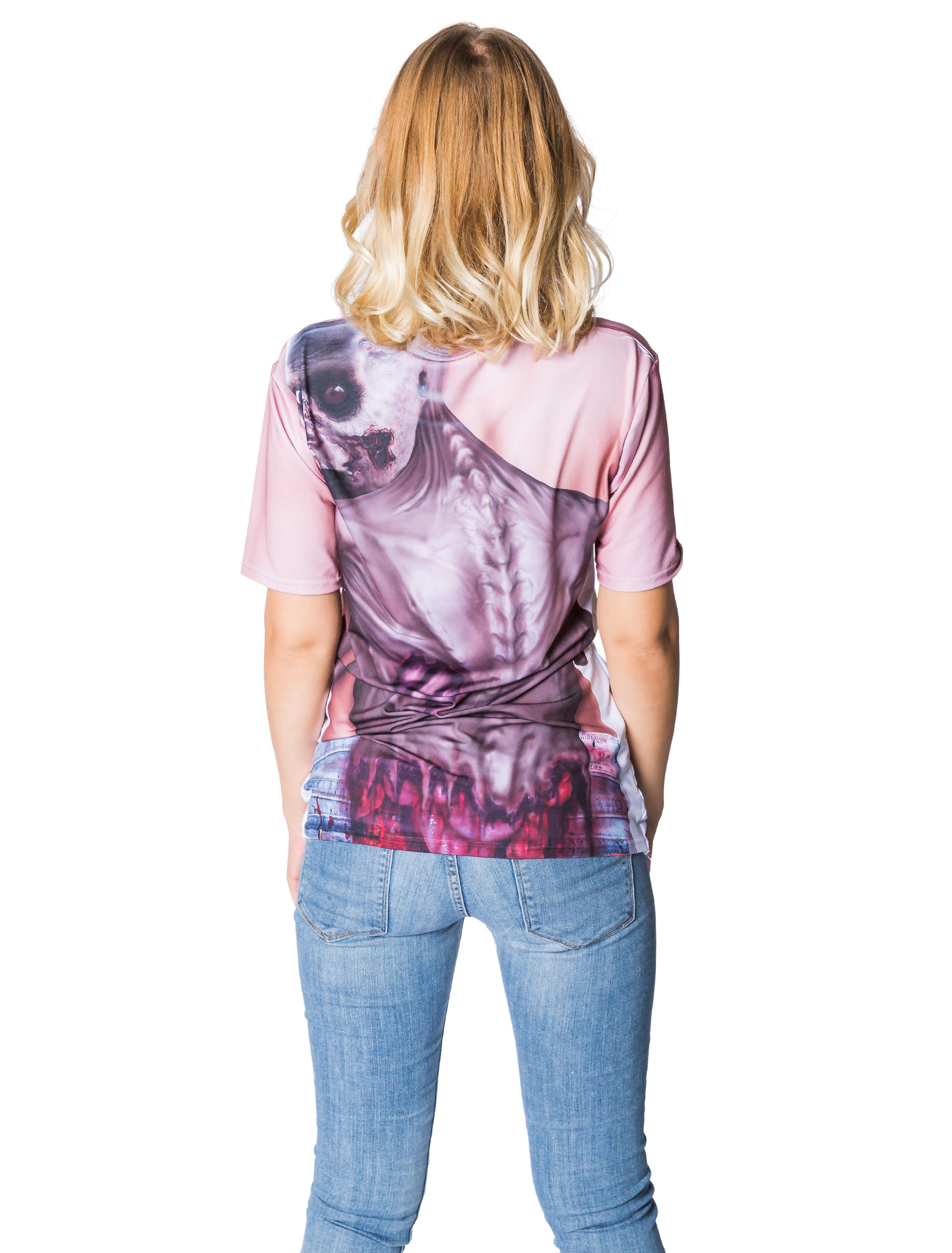 T-Shirt mit Druck blutiges Alien