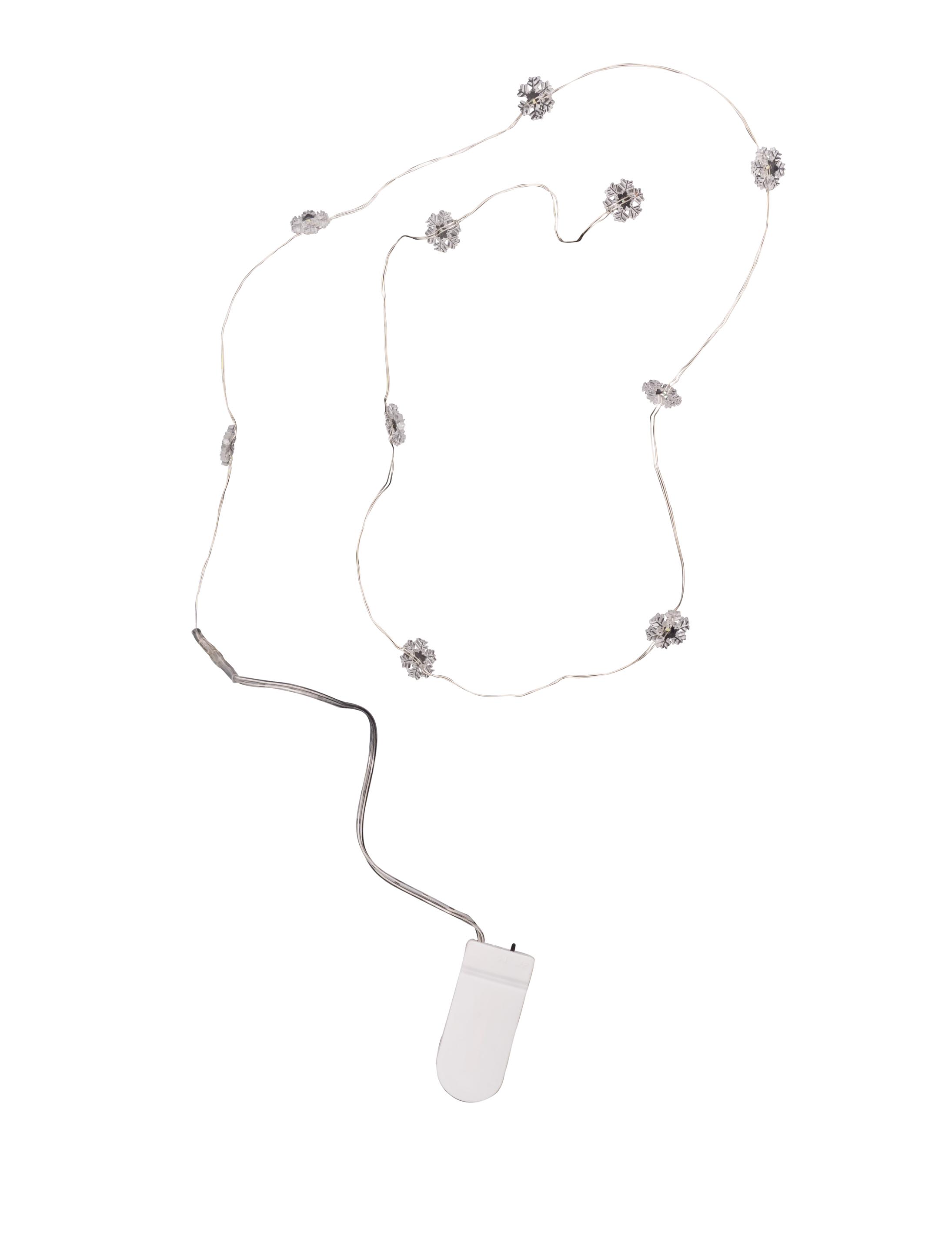 LED Lichterkette Schneeflocken 1m