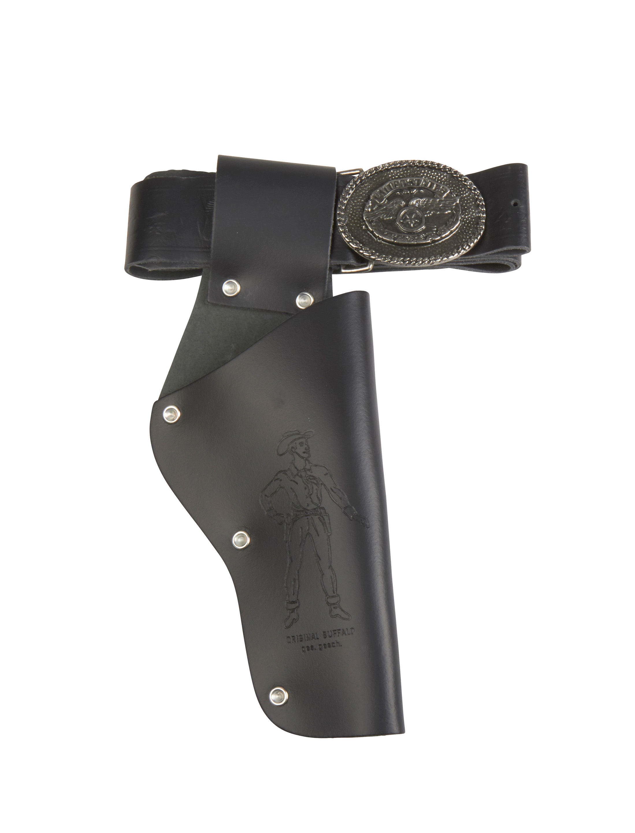 Coltgürtel Leder mit 1 Tasche schwarz