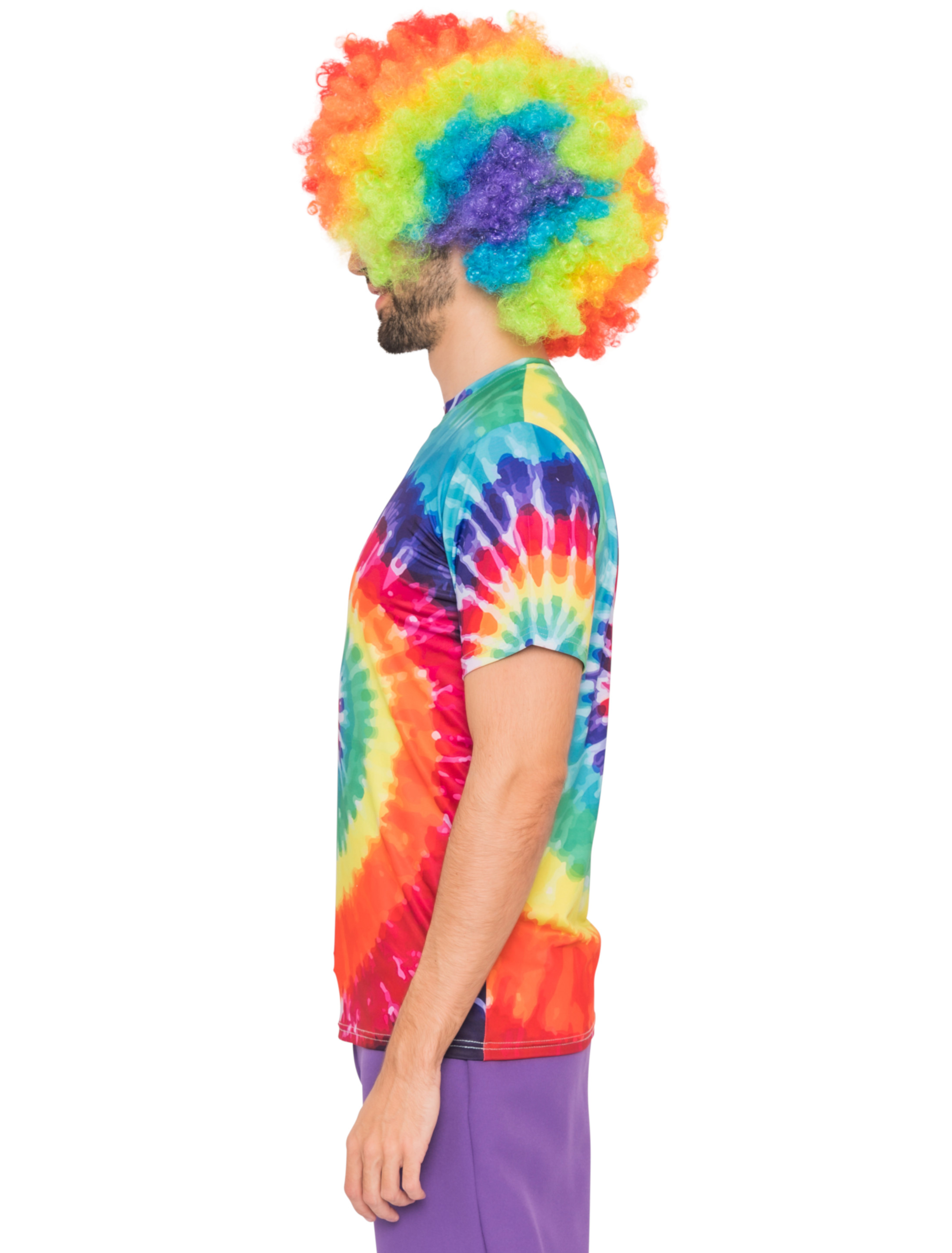 T-Shirt Herren Batik rainbow S/M