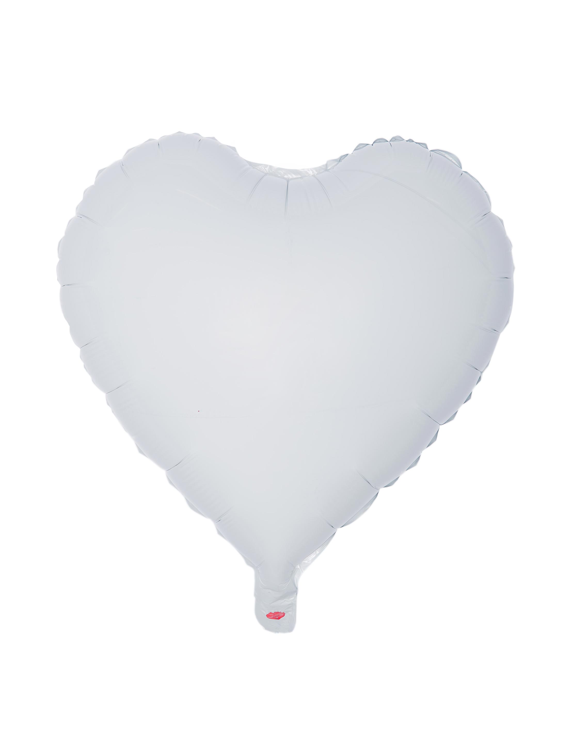 Folienballon Herz weiß S