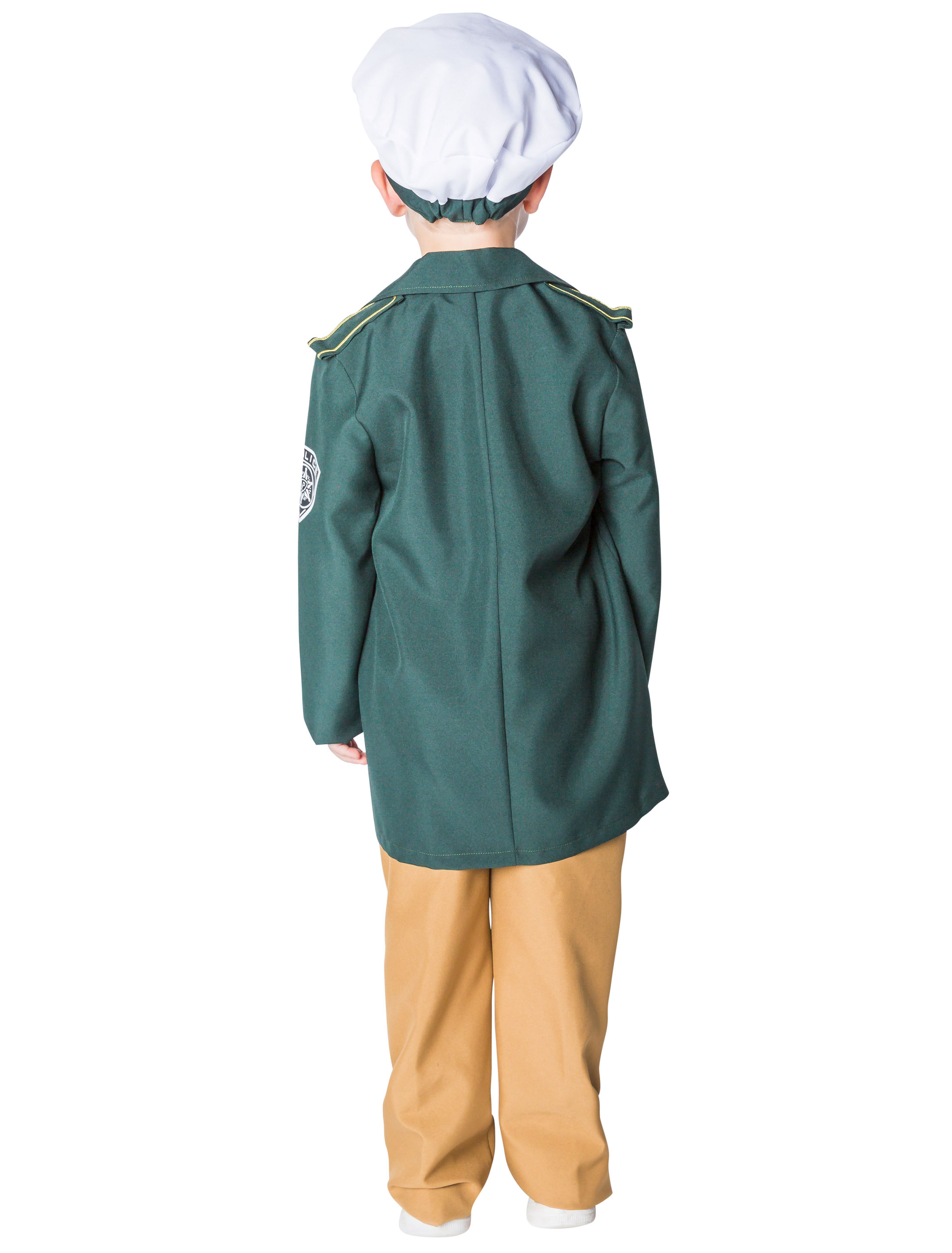 Polizist Kinder 3-tlg. grün 128 Polizist Kinder 3-tlg. grün 128