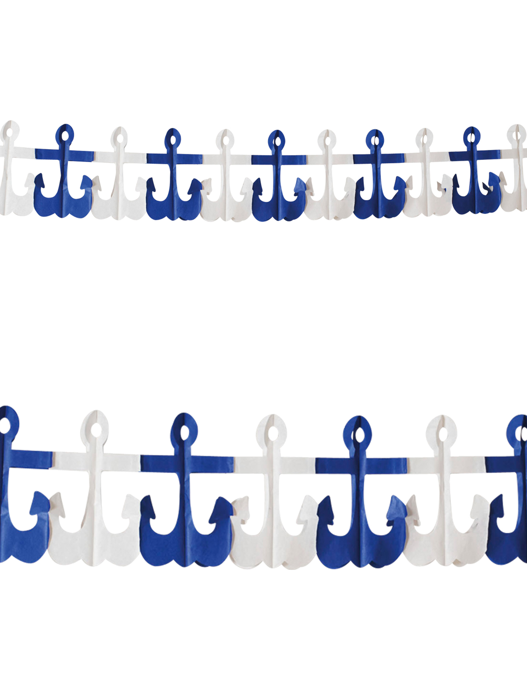 Girlande Anker blau/weiß 3m Girlande Anker blau/weiß 3m