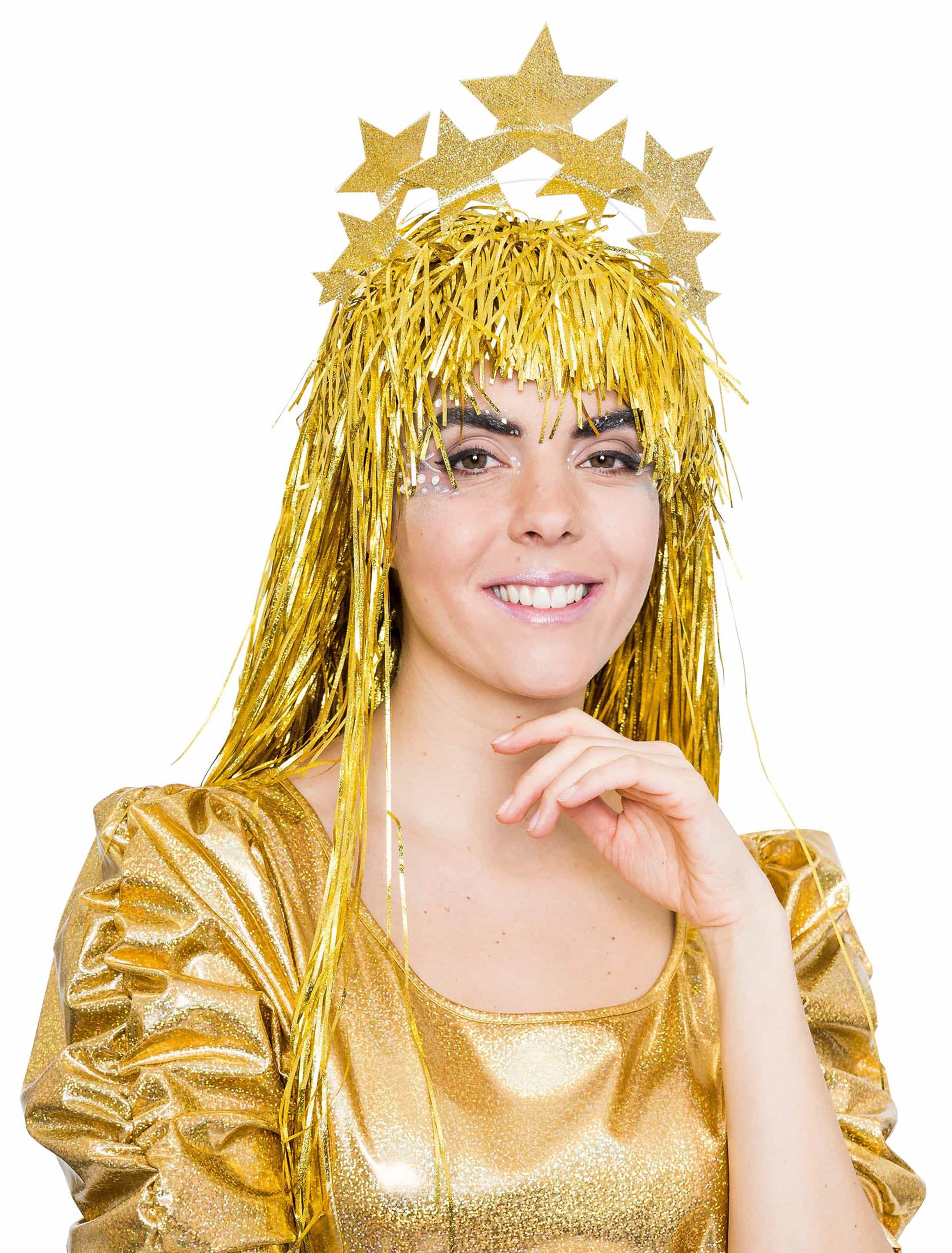 Haarreif mit Sternen gold