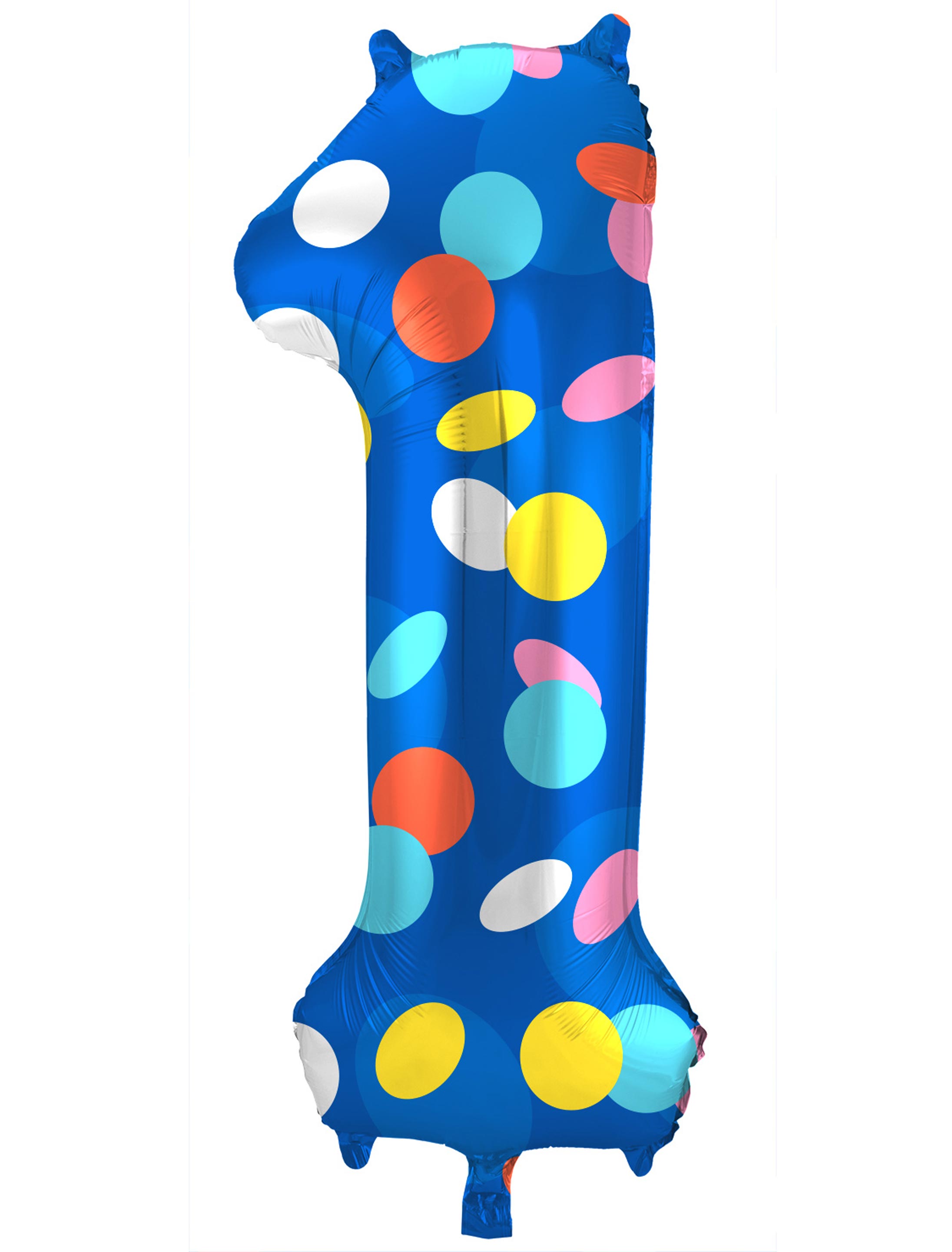 Folienballon stehend Dots Zahl 1 Folienballon stehend Dots Zahl 1