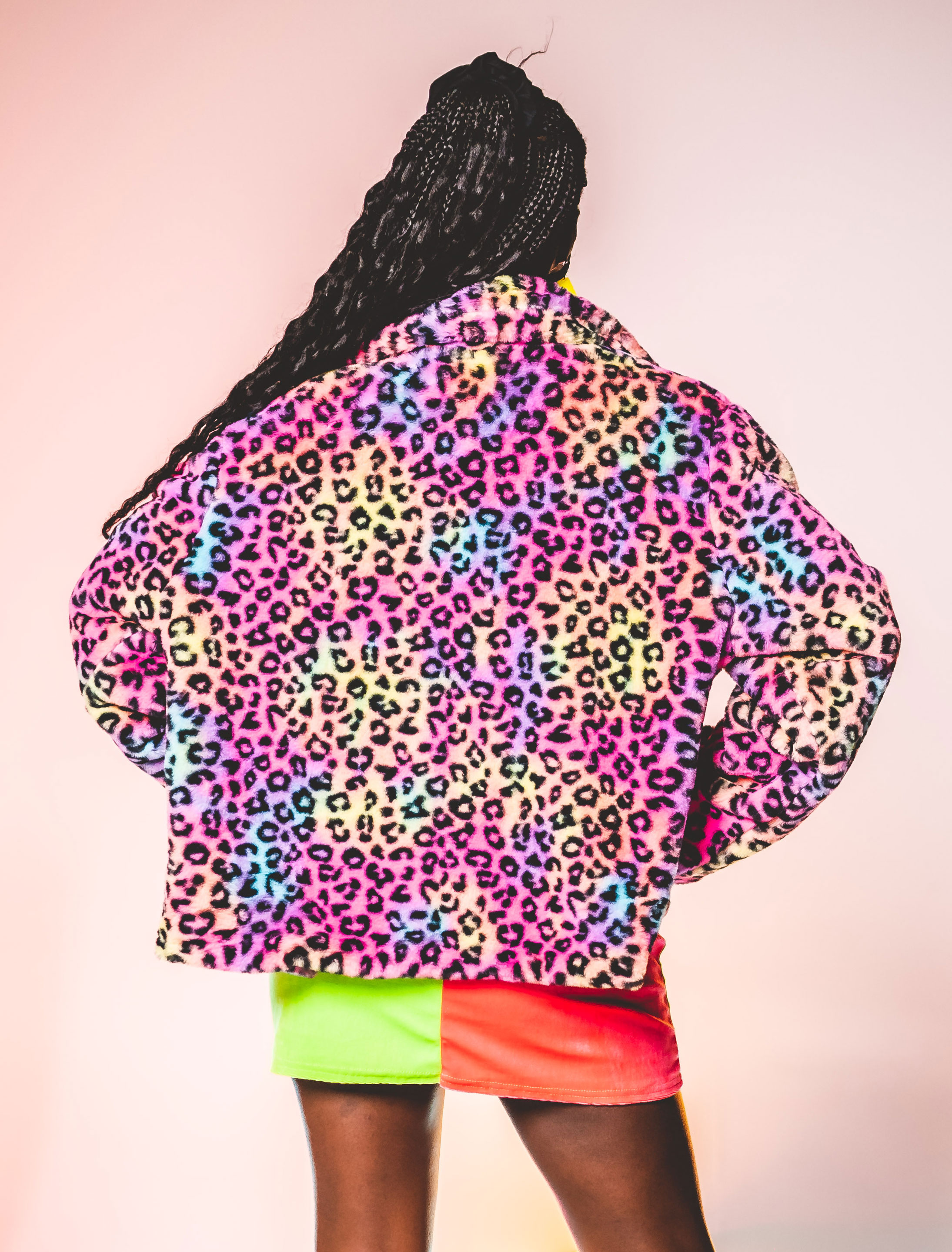 Fleecejacke Leopard Unisex bunt S-M Fleecejacke Leopard Unisex bunt S-M