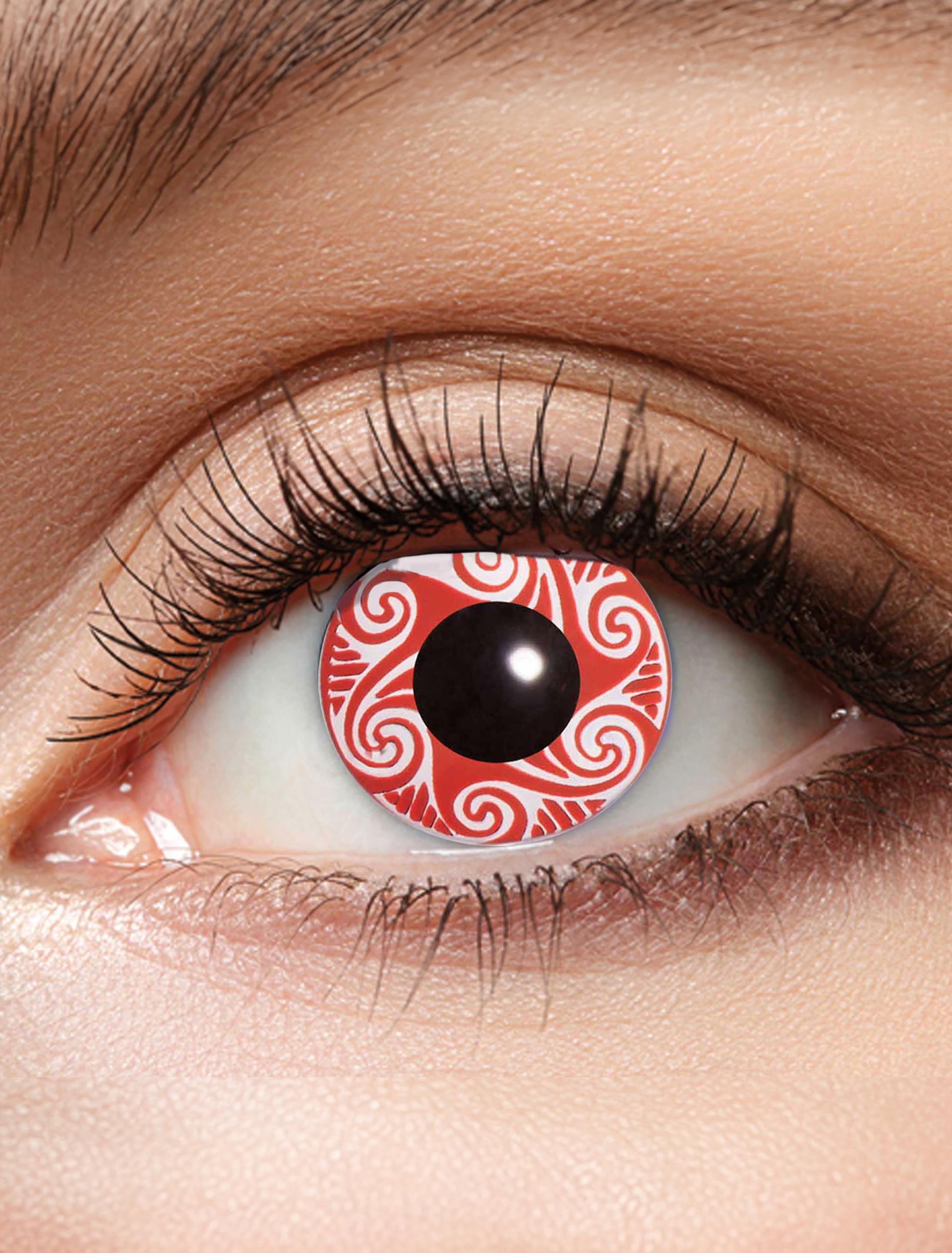 Kontaktlinsen Red Swirls Kontaktlinsen Red Swirls