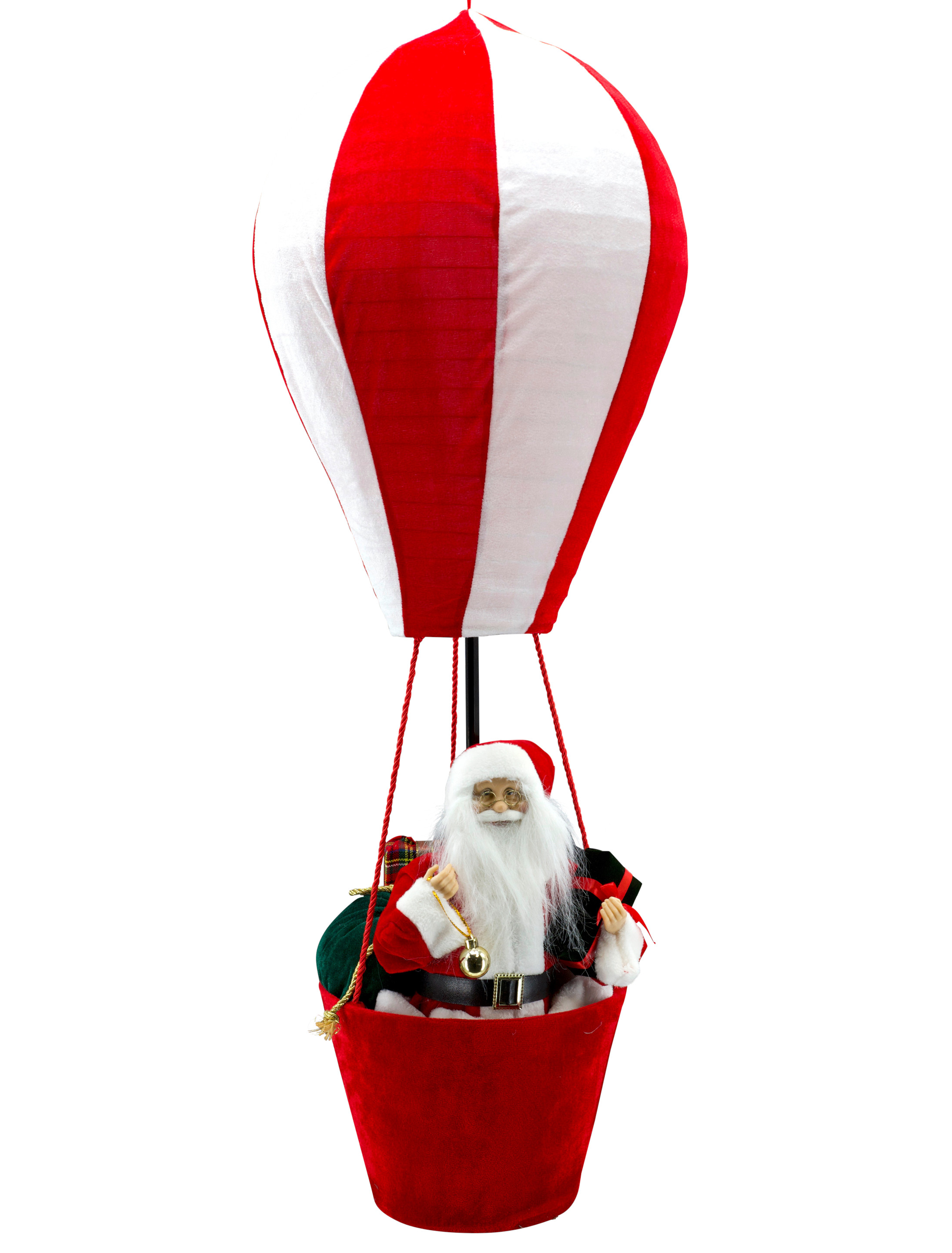 Weihnachtsmann im Heißluftballon