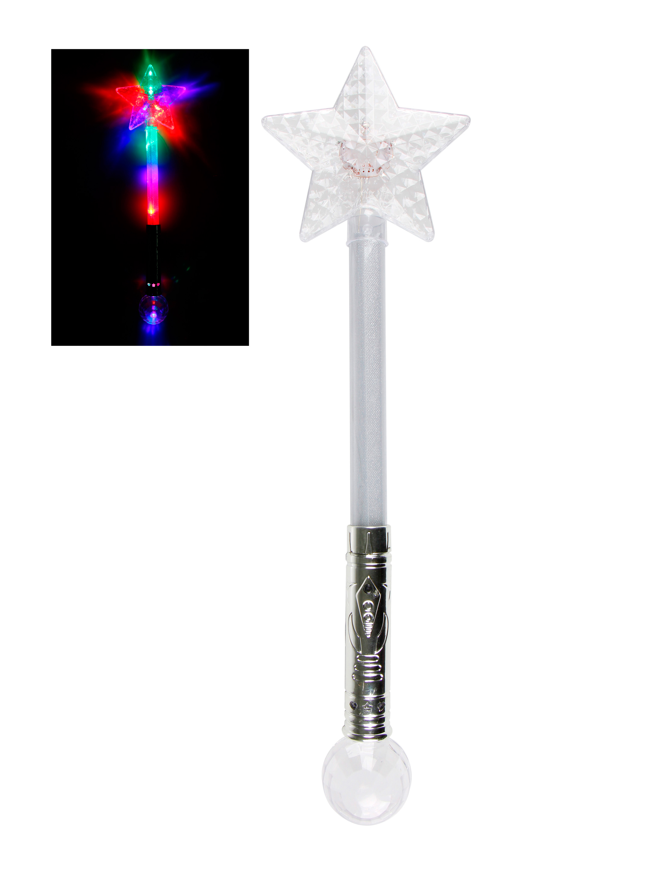 Zauberstab mit Stern LED