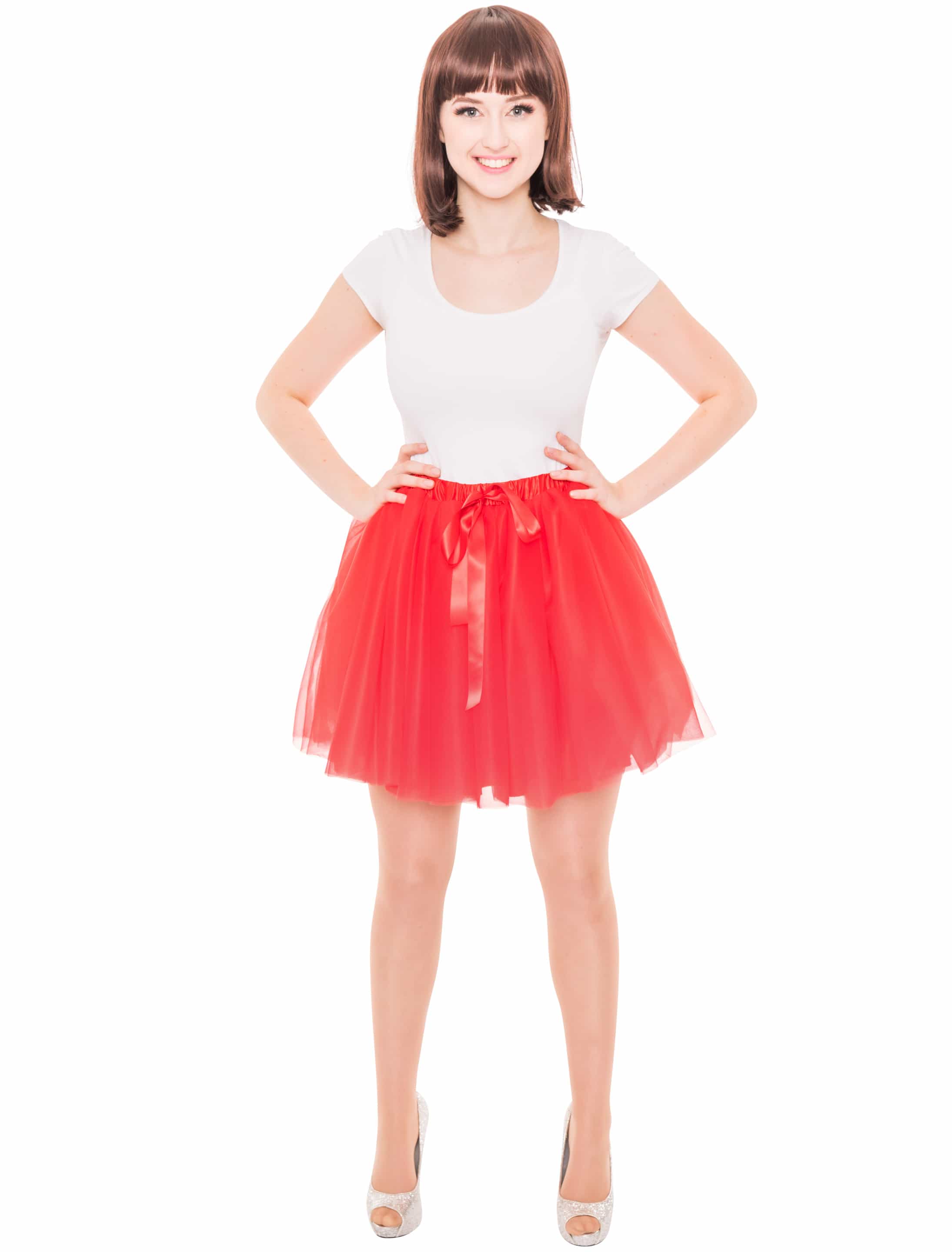 Tüllrock Damen rot one size Tüllrock Damen rot one size