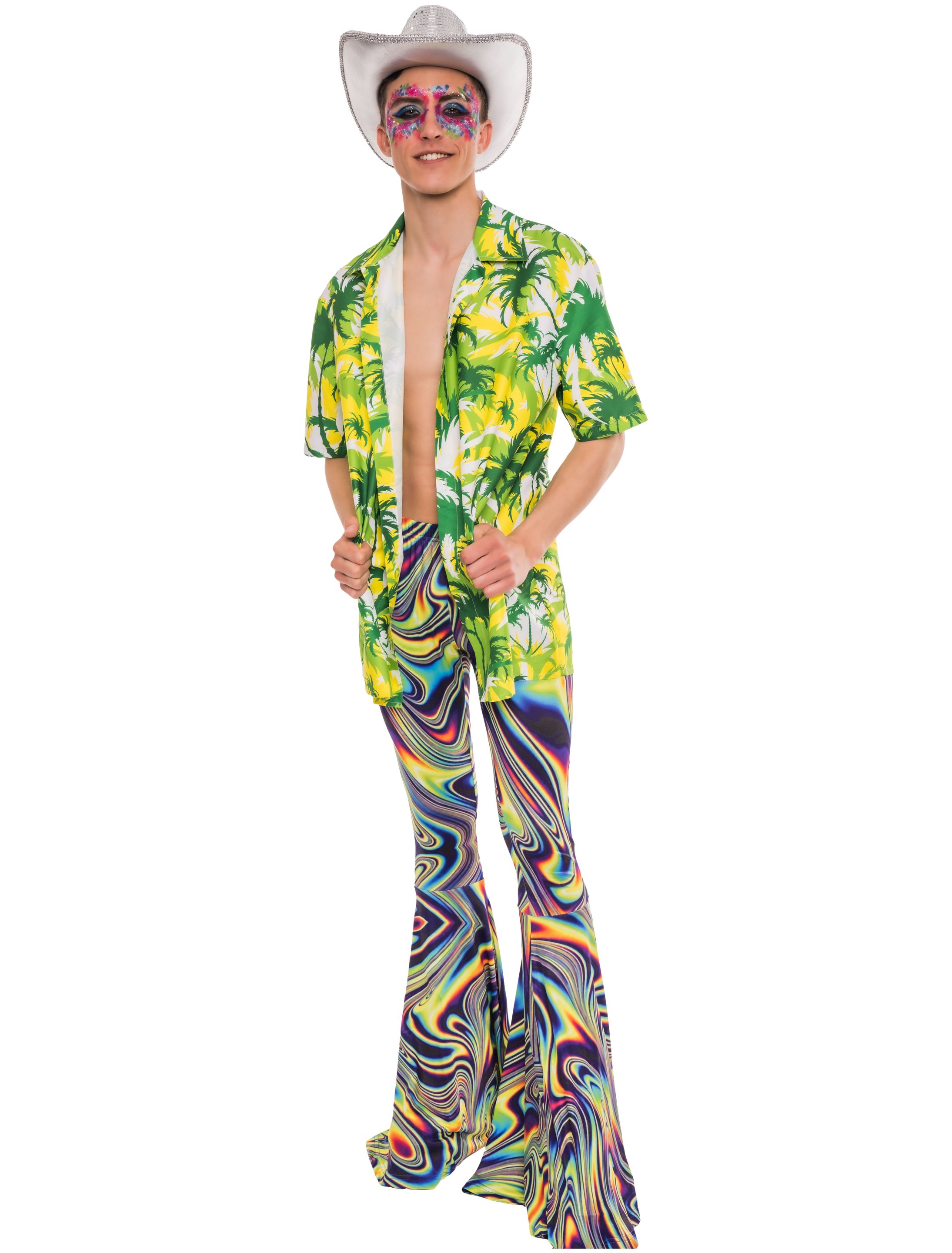 Hawaiihemd Herren Herren grün 3XL