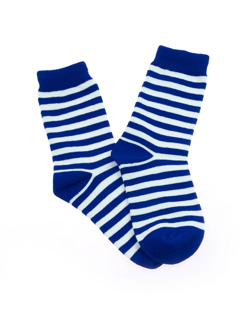 Socken gestreift blau/weiß 30-34