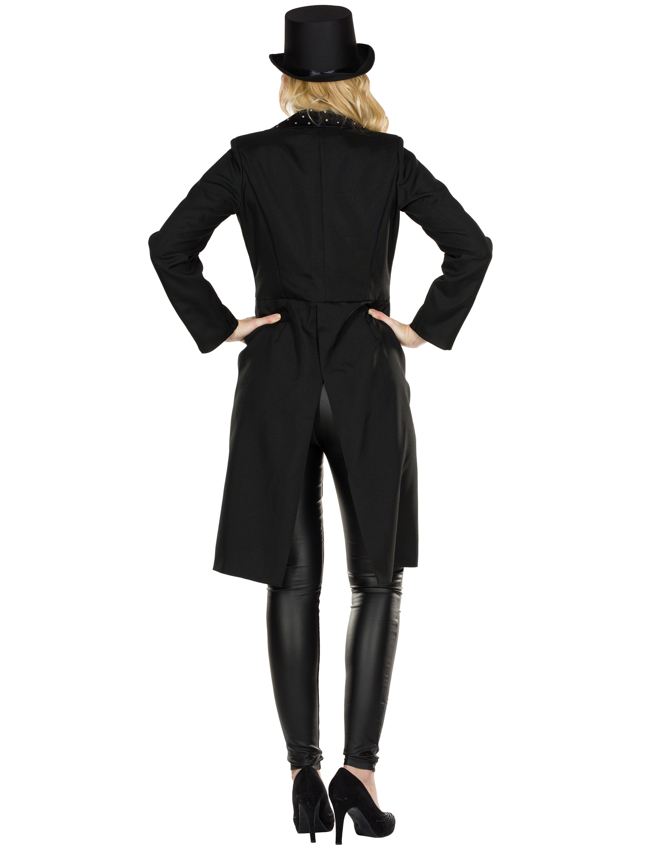 Frack mit Strass Damen schwarz 38