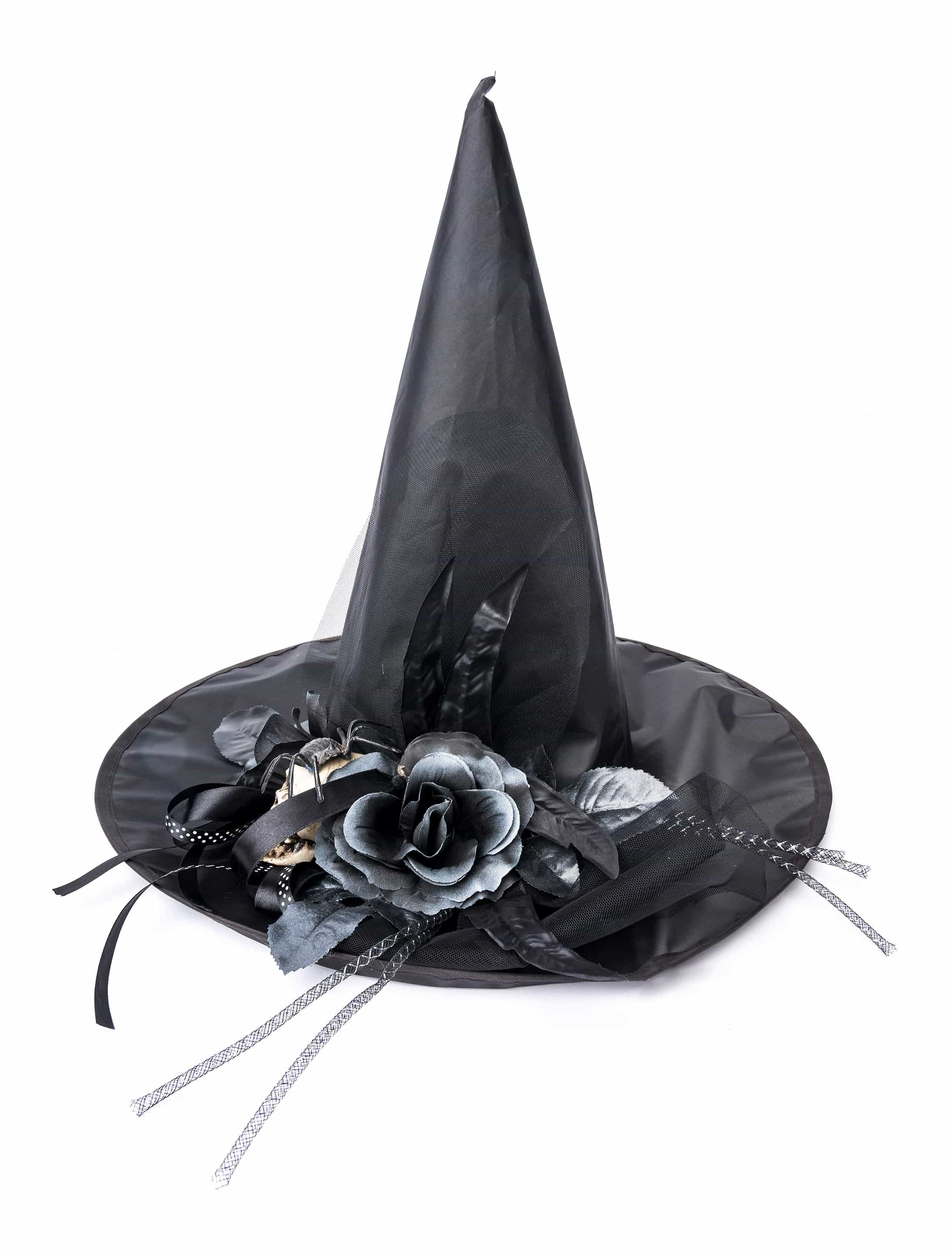 Hexenhut Halloween schwarz