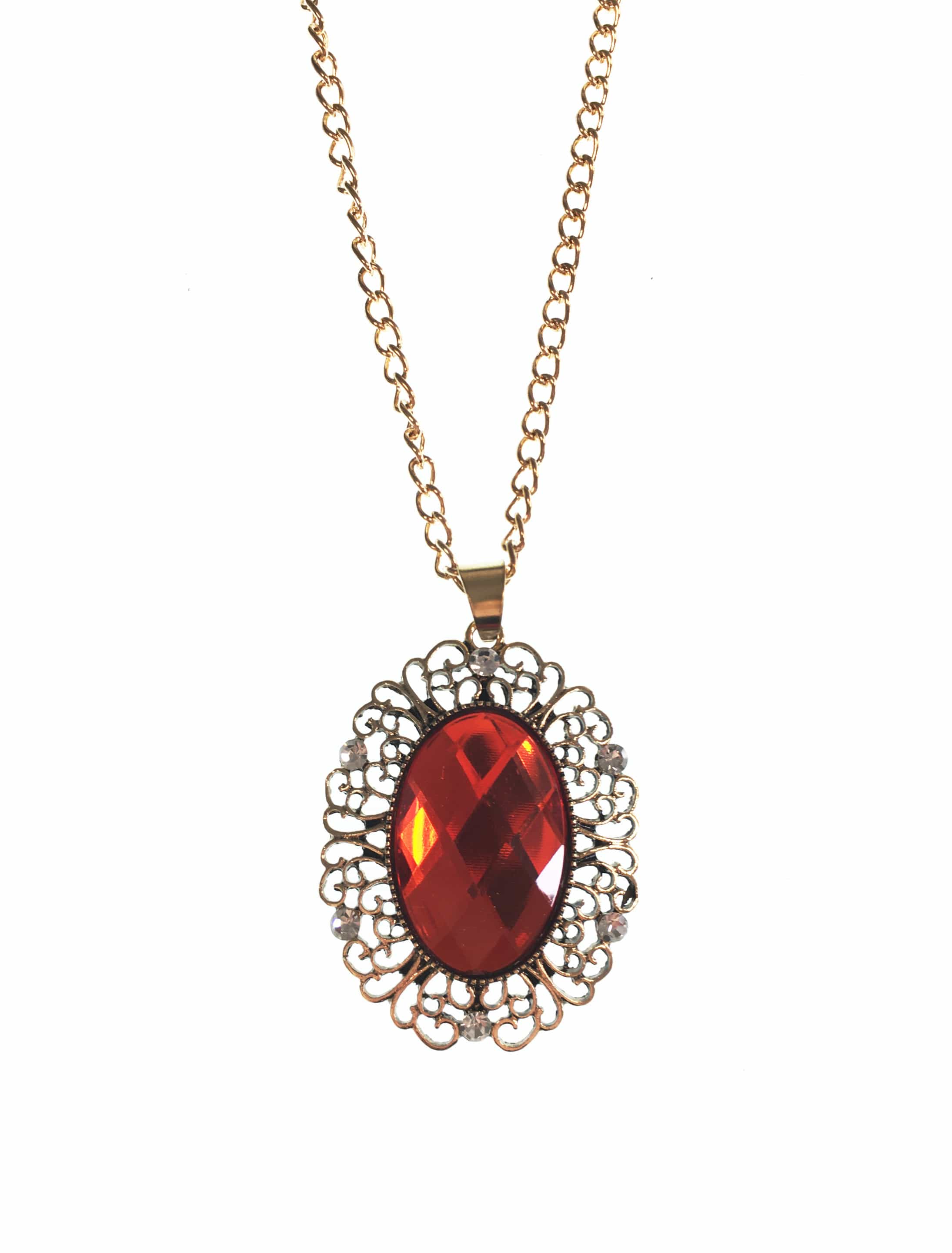 Halskette gold mit großem rotem Stein HIER kaufen » Deiters
